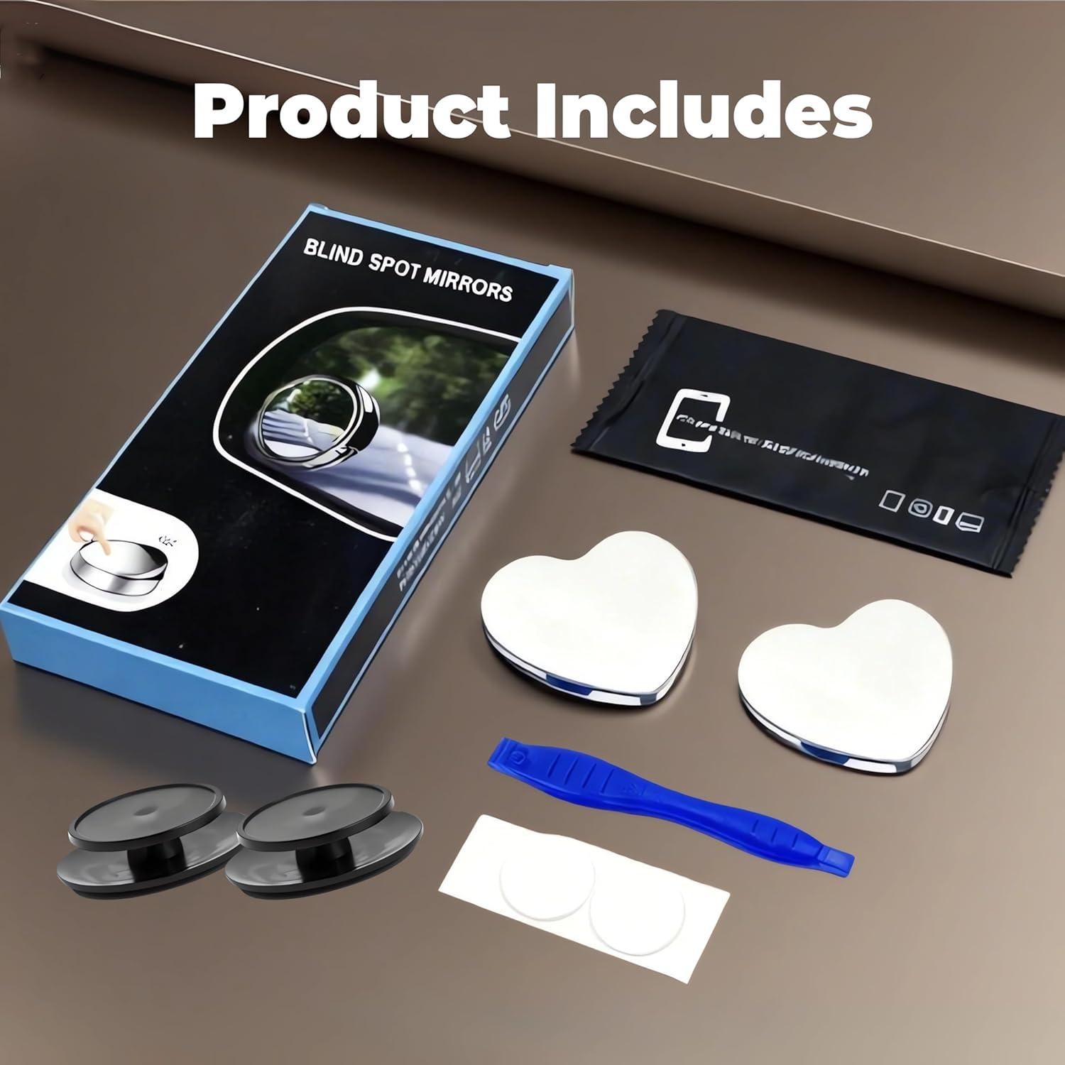 Espejos de Punto Ciego MARLBSTON 2" HD Cromado Paquete de 2