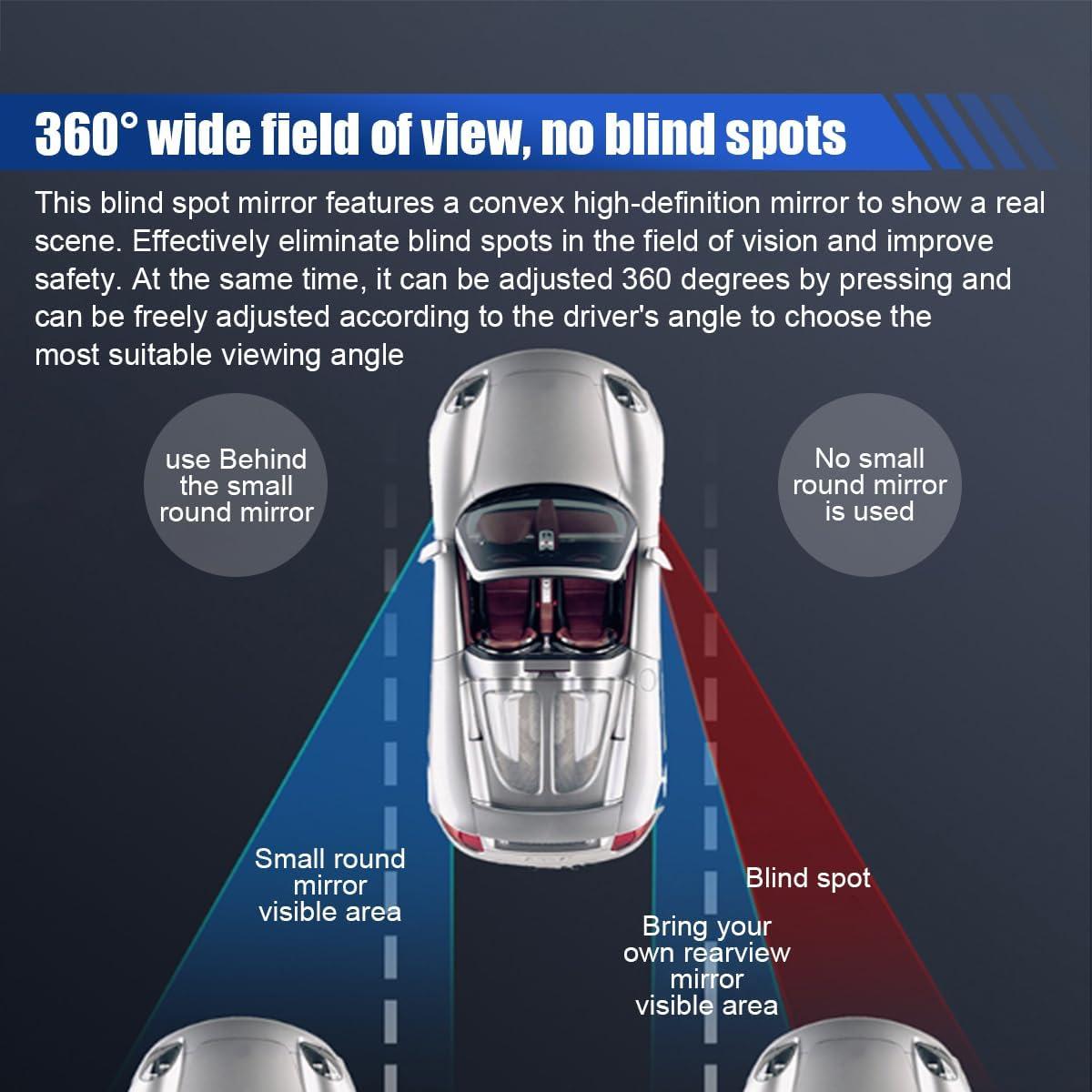 Espejos de Punto Ciego UHANBUT Ajustables HD 6.15x5.03cm