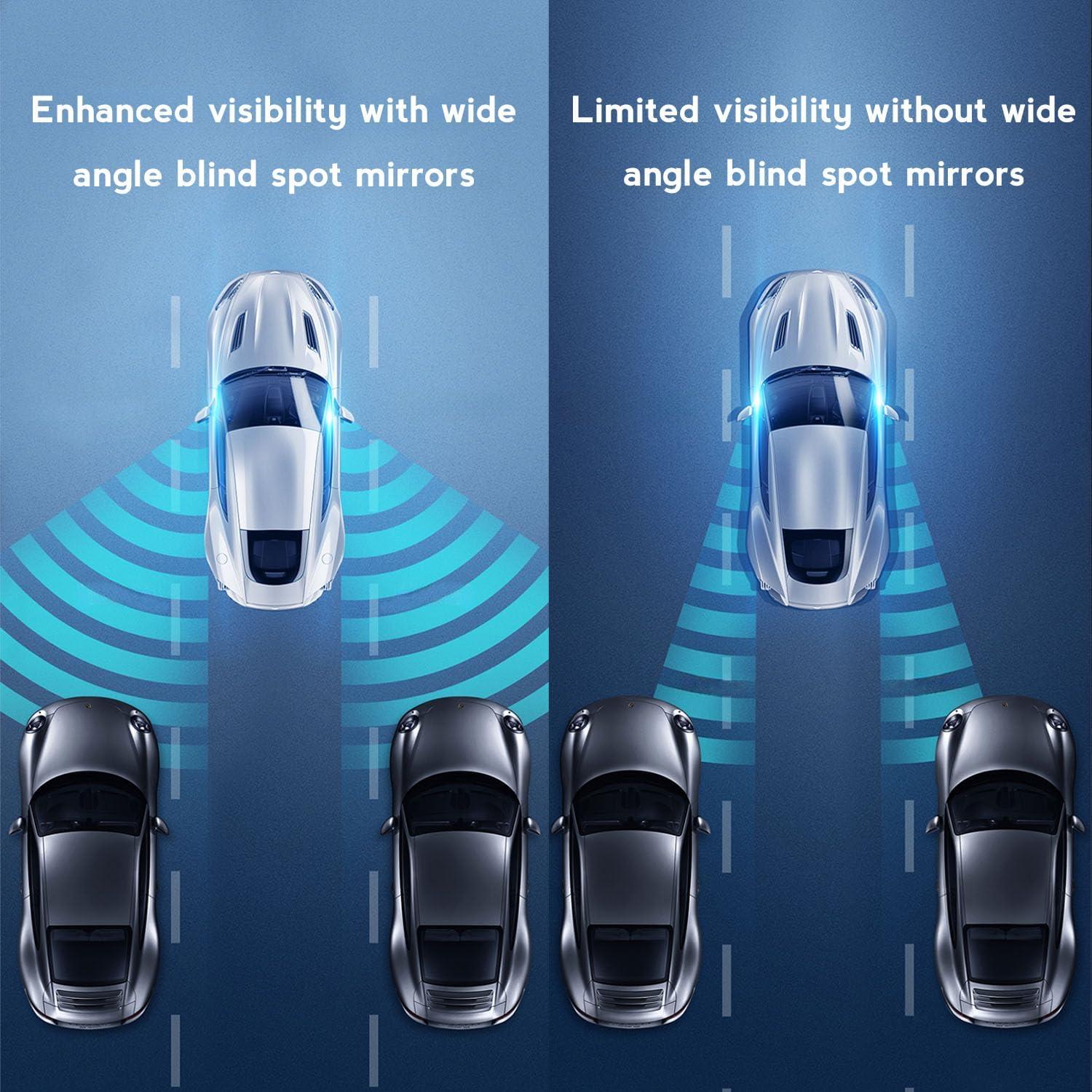 Espejos de Punto Ciego Convexos POSIKO 4-Pack HD 5.08 cm