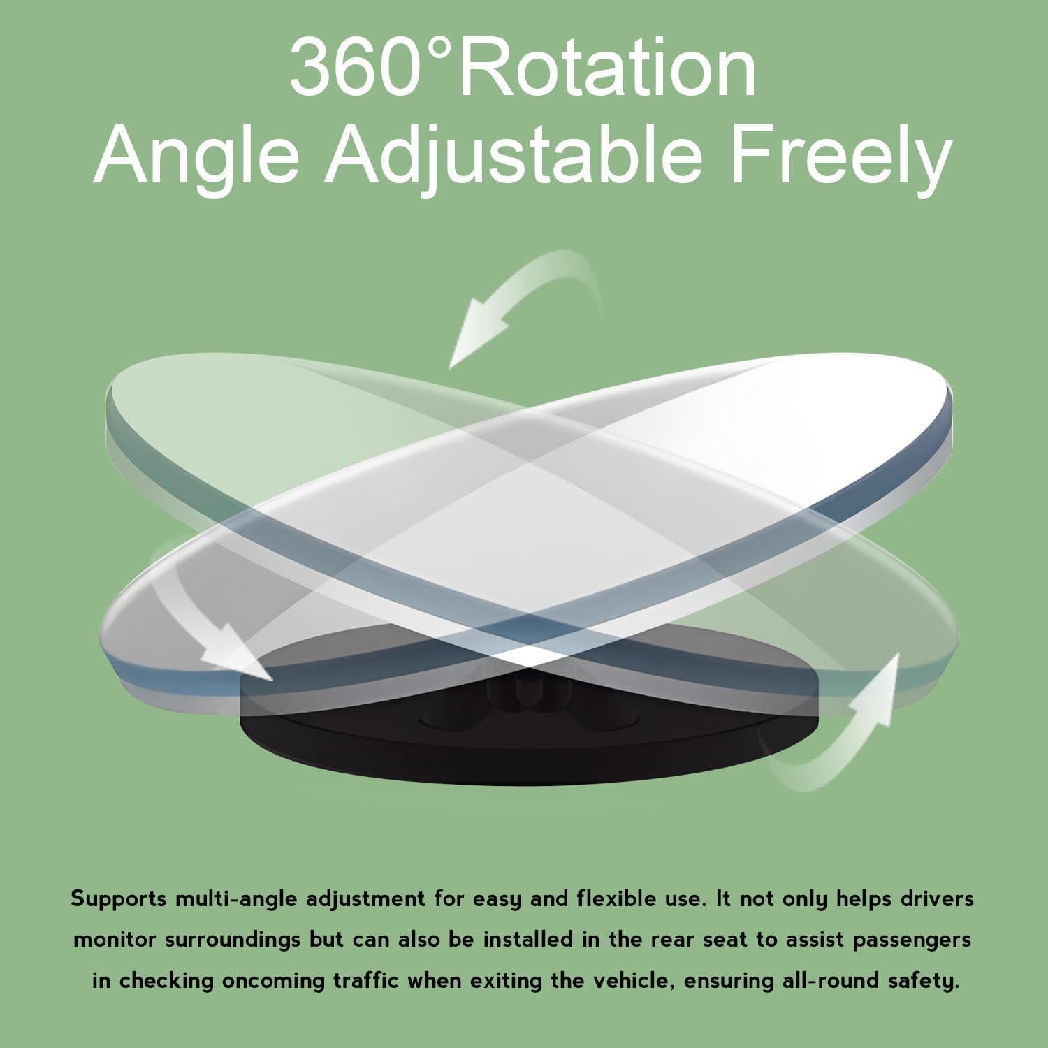 Espejos de Punto Ciego Convexos POSIKO 4-Pack HD 5.08 cm