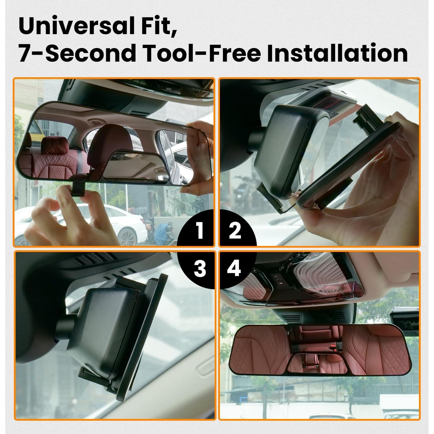 Espejo Retrovisor Panorámico Ajustable HmmtyRack HR0310 30 cm