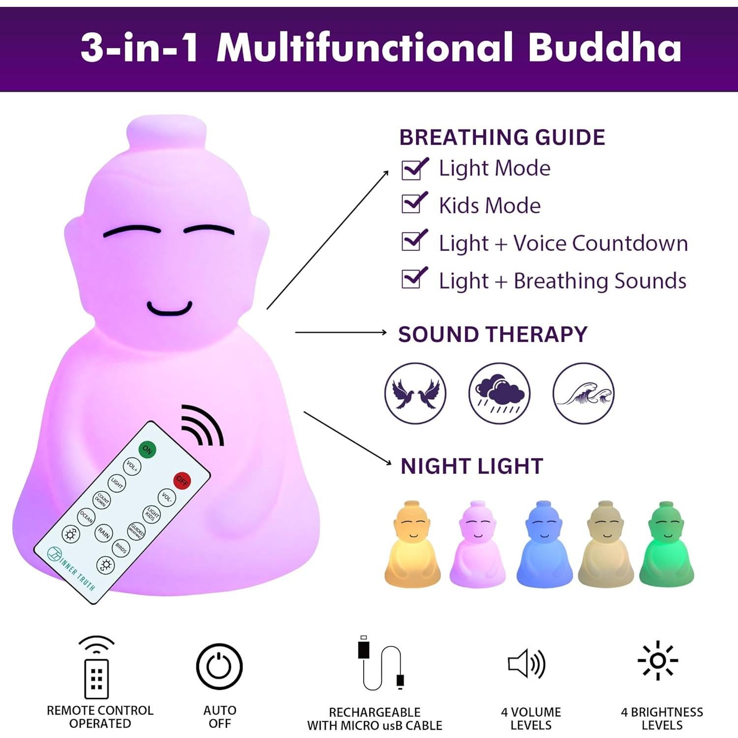 Kit de Meditación INNER TRUTH con Buda - Alivio de Estrés