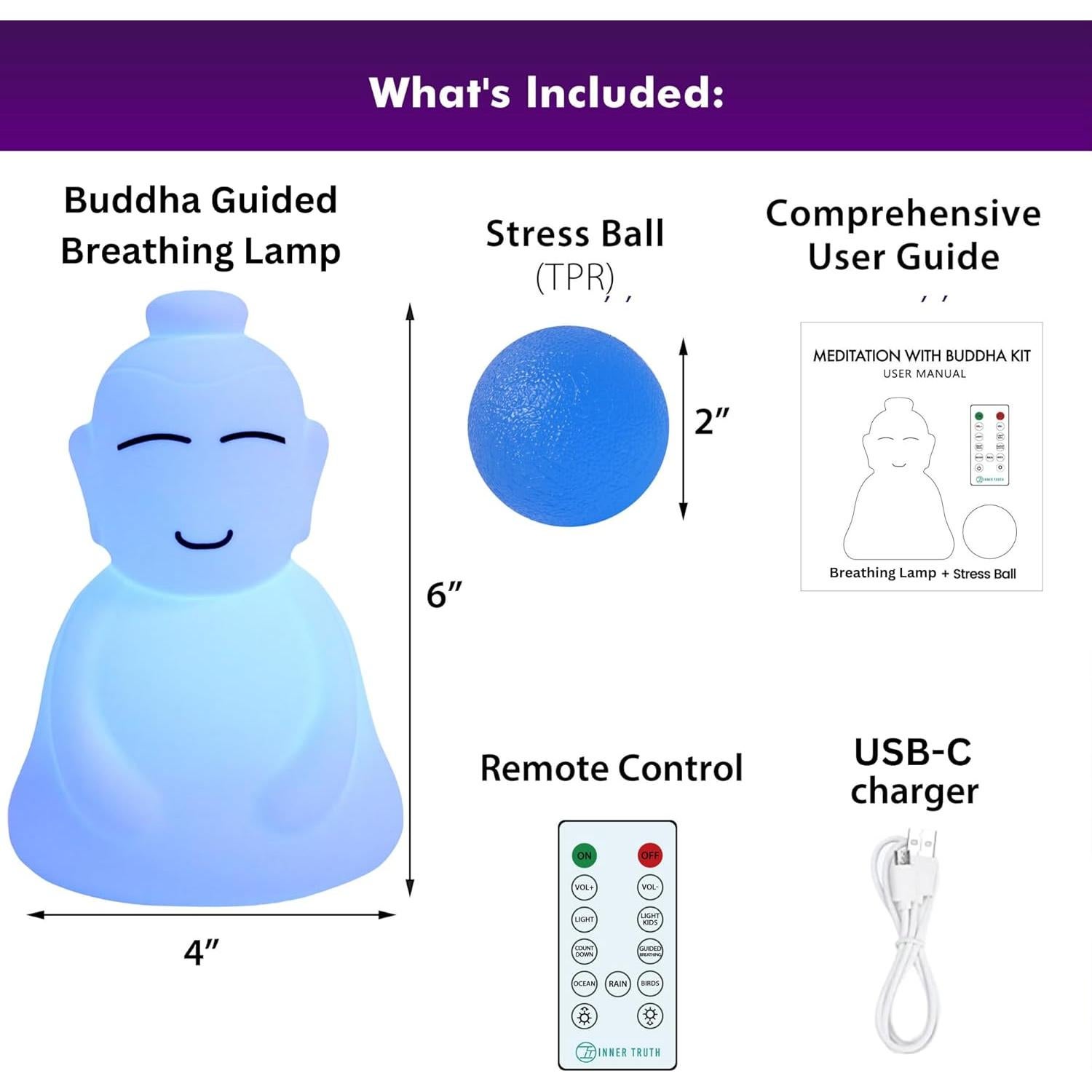 Kit de Meditación INNER TRUTH con Buda - Alivio de Estrés