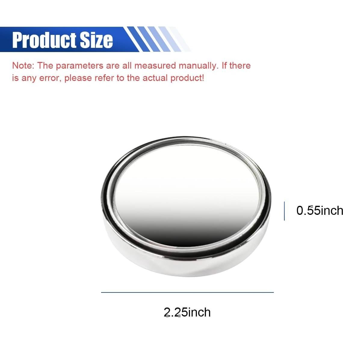 Espejo Convexo de Vidrio HD Redondo GAOLAOSY 5.6 cm Plata