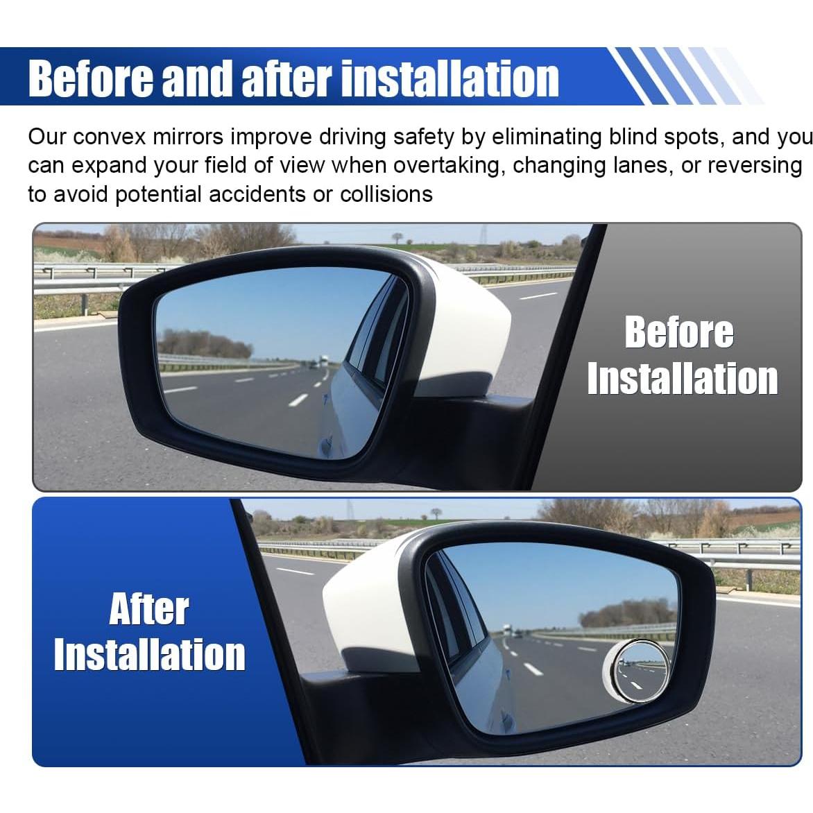 Espejo Convexo de Vidrio HD Redondo GAOLAOSY 5.6 cm Plata