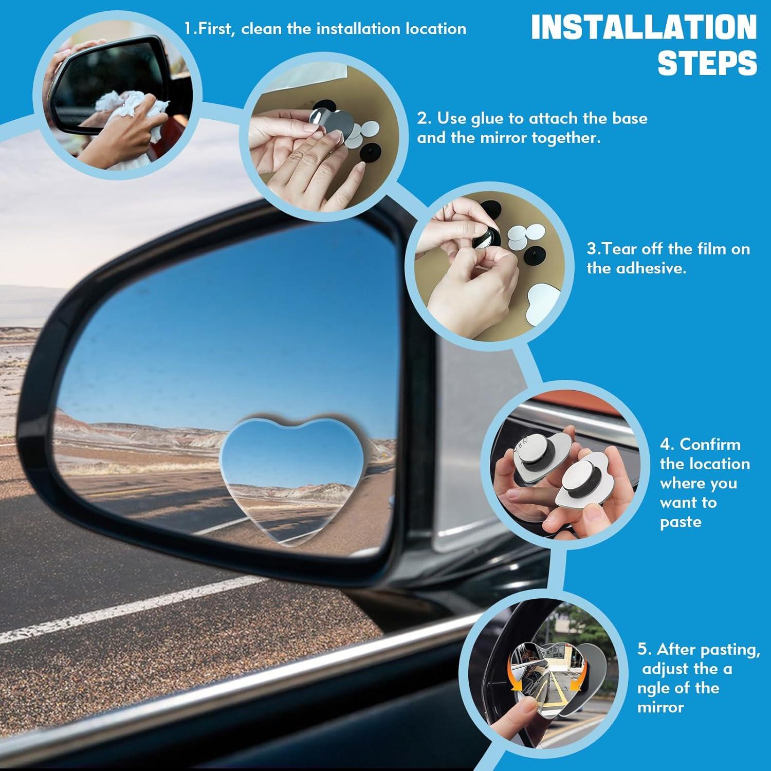 Espejos Convexos UYUOO 8cm para Puntos Ciegos - Set de 2