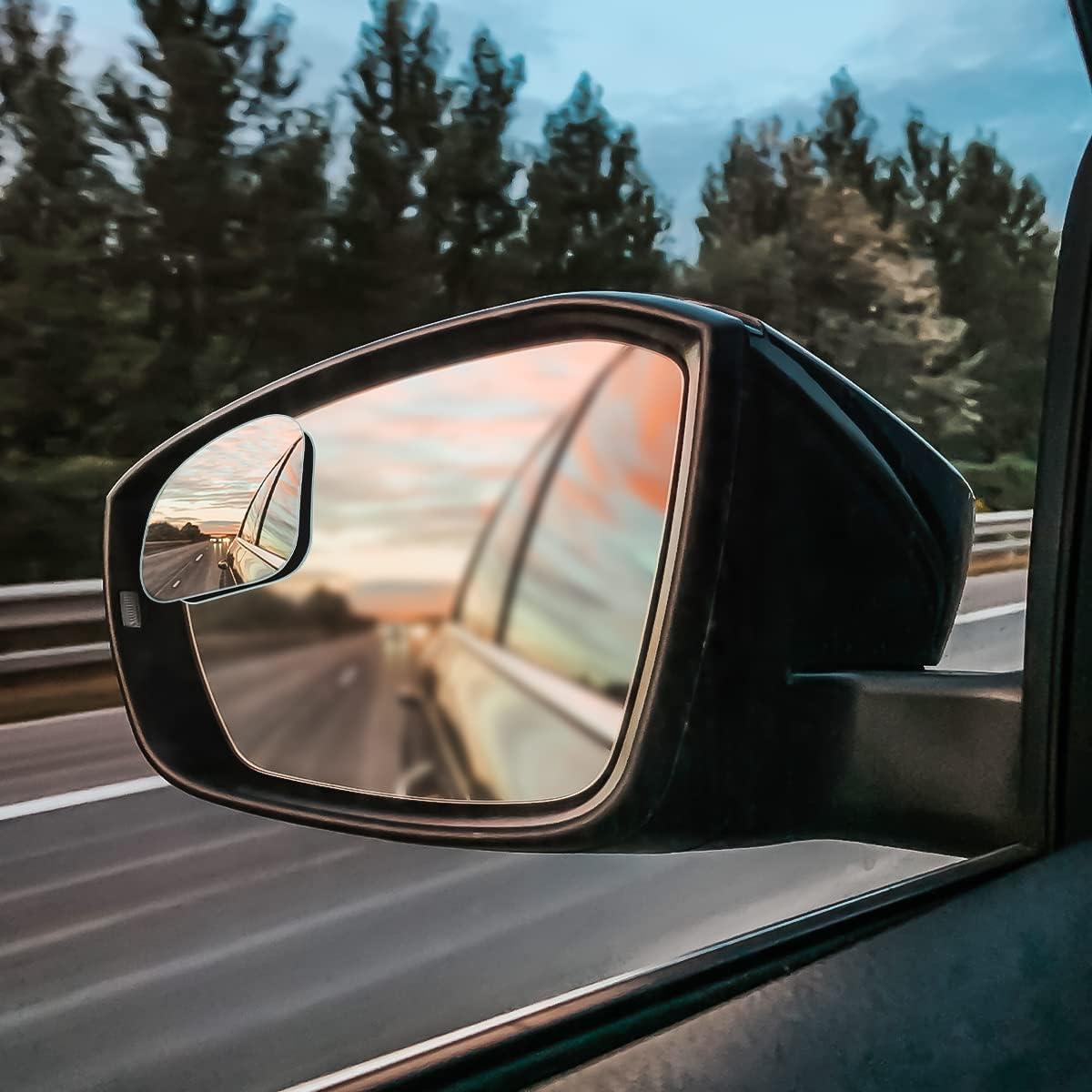 Espejo de Punto Ciego Blilo 2PCS Convexo Ajustable para Auto