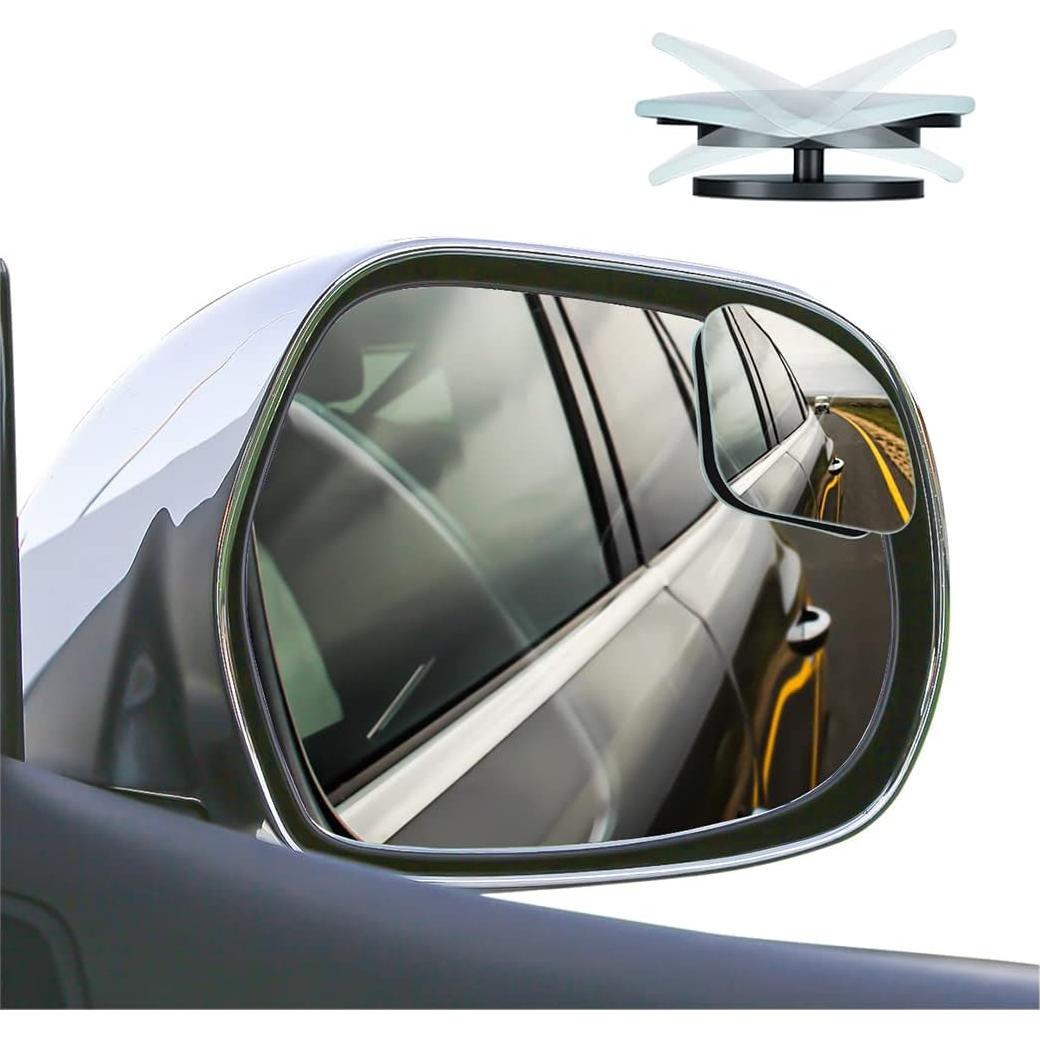 Espejo de Punto Ciego Blilo 2PCS Convexo Ajustable para Auto