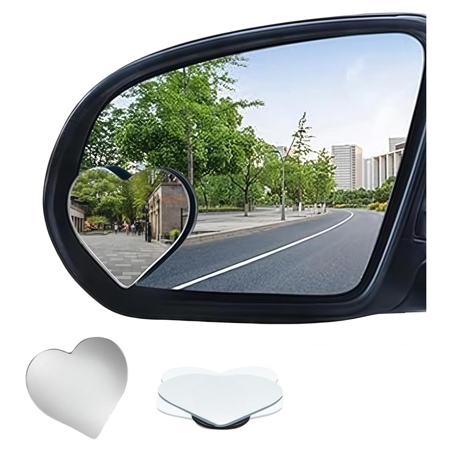 Espejos de Punto Ciego en Forma de Corazón Genérico - 6.35 cm