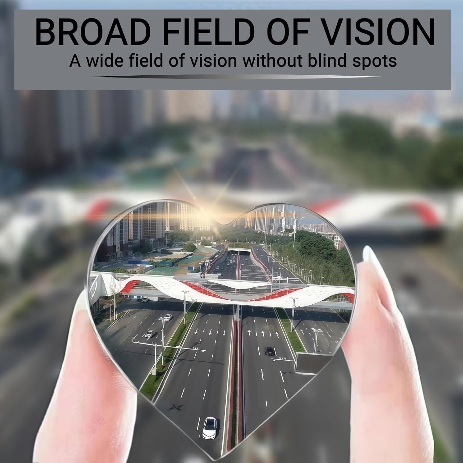 Espejos de Punto Ciego en Forma de Corazón Genérico - 6.35 cm