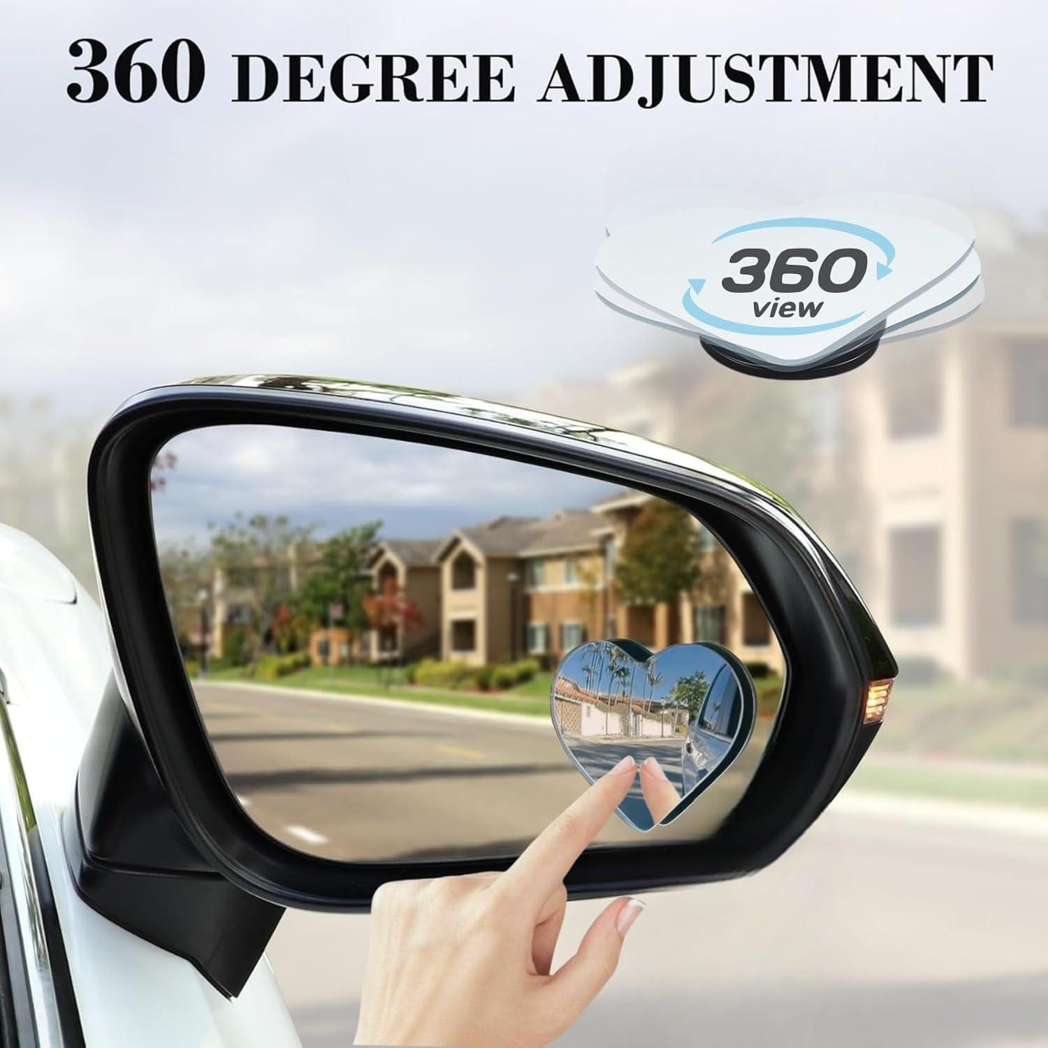 Espejos de Punto Ciego en Forma de Corazón Genérico - 6.35 cm