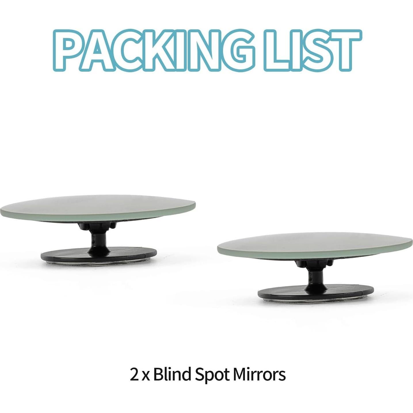 Espejo Convexo Redondo PSLER 5.08 cm para Punto Ciego Auto