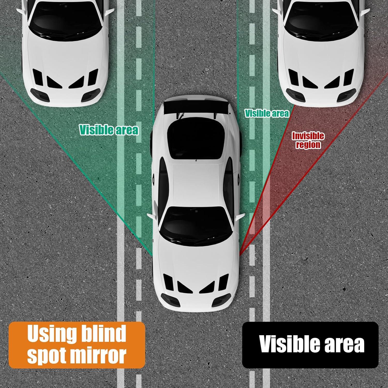 Espejos de Punto Ciego KALIONE 2 Piezas Ajustables para Auto