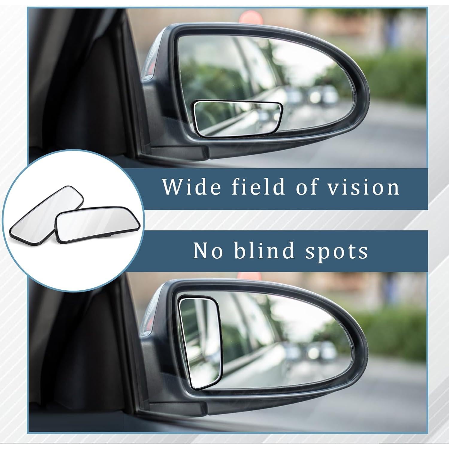 Espejos de Punto Ciego KALIONE 2 Piezas Ajustables para Auto
