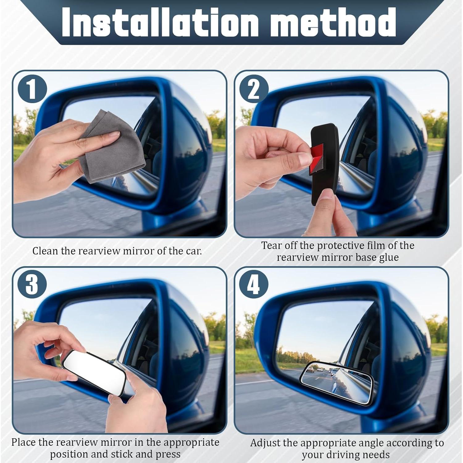 Espejos de Punto Ciego KALIONE 2 Piezas Ajustables para Auto