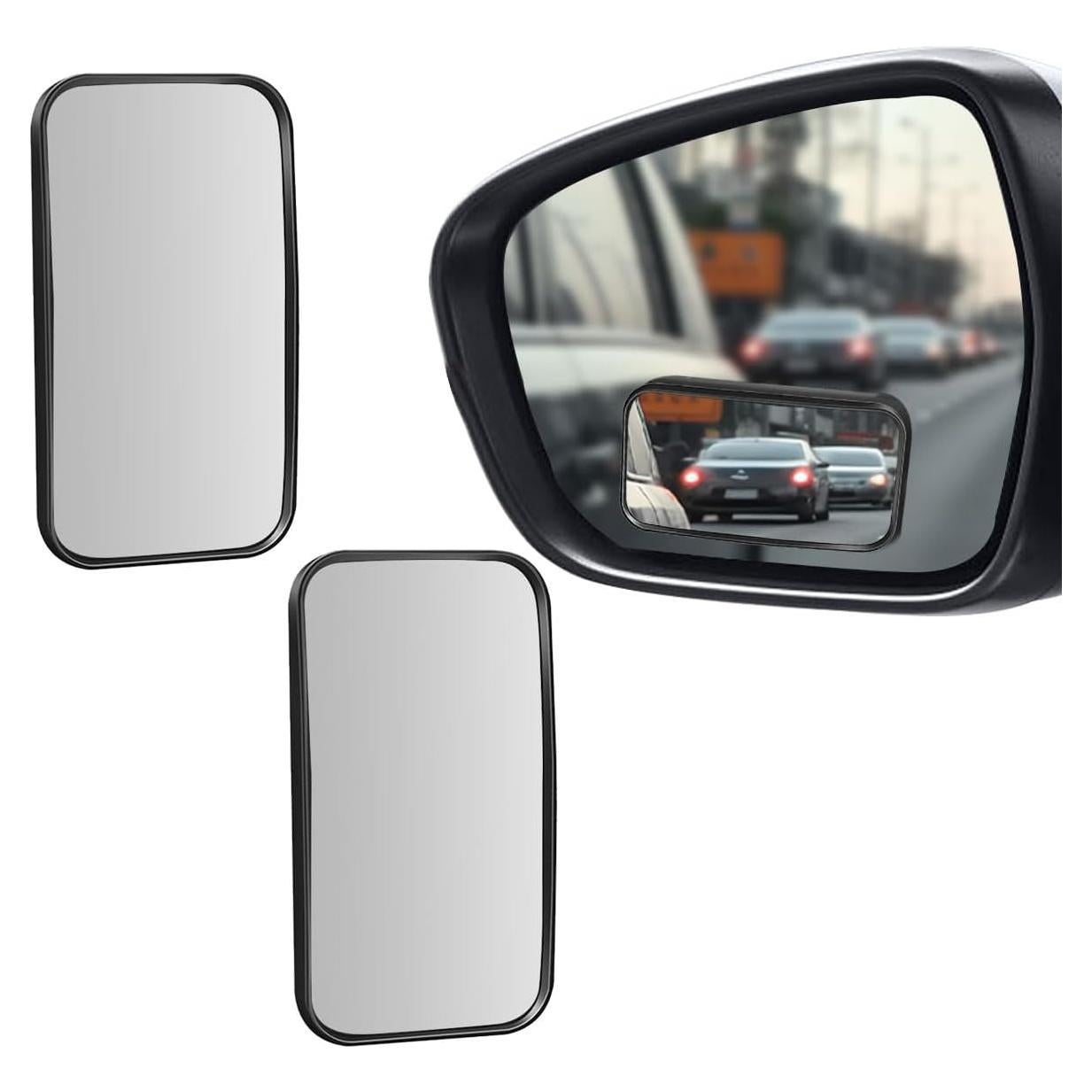 Espejo de Punto Ciego UHANBUT 9x5 cm Ajustable 360° Negro