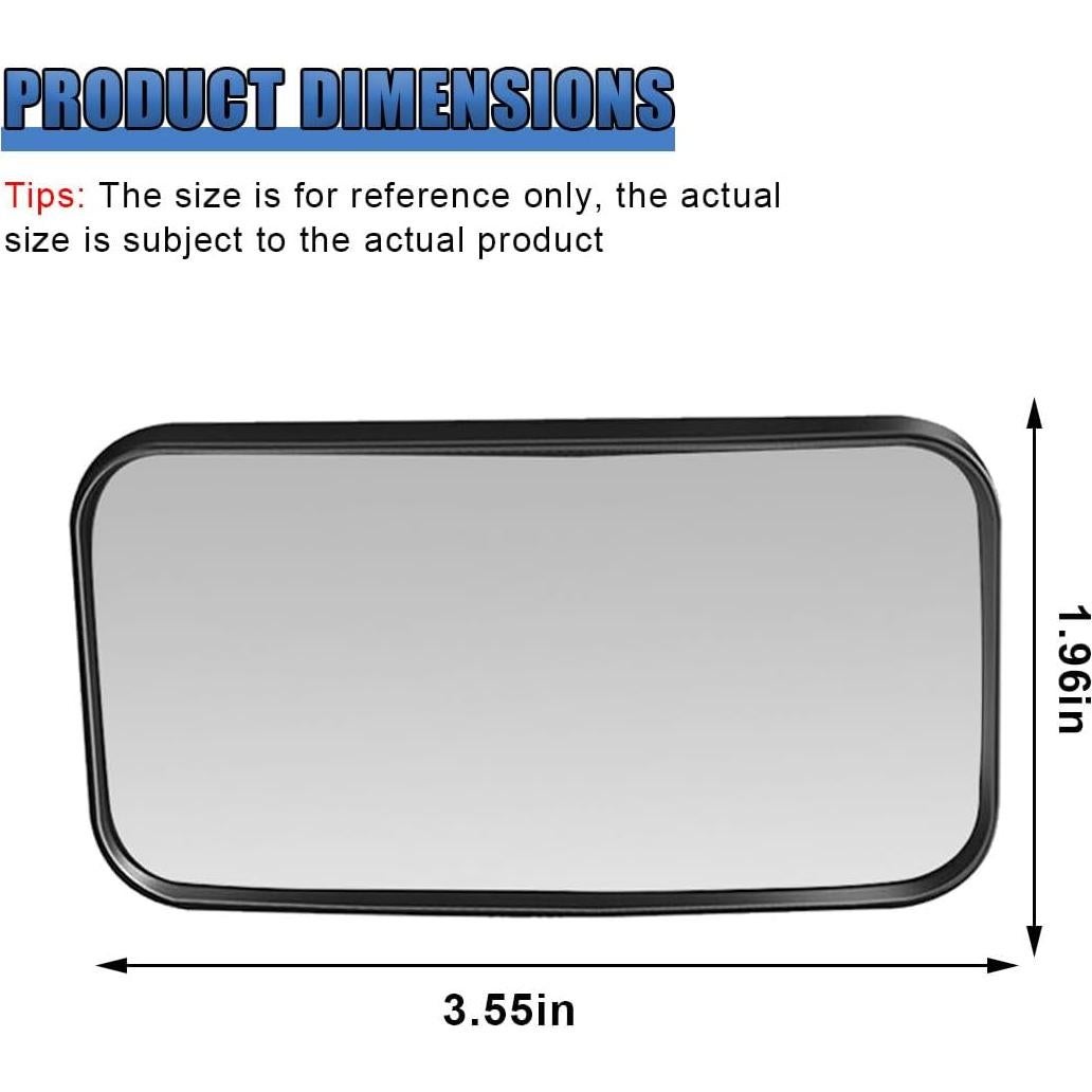 Espejo de Punto Ciego UHANBUT 9x5 cm Ajustable 360° Negro