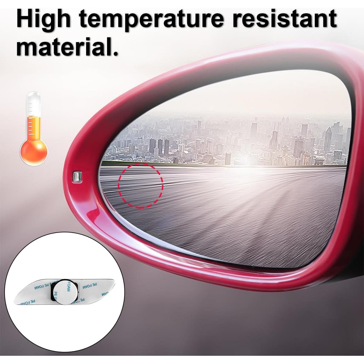 Espejo de Punto Ciego AICEL, 2 Unidades Ajustable 360°