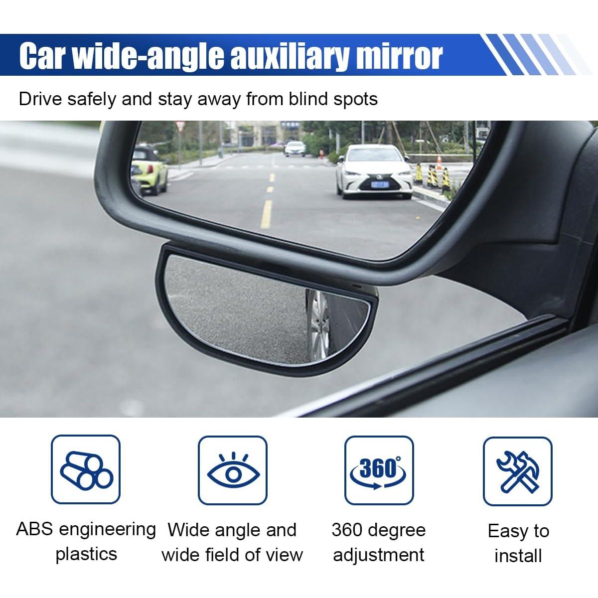 Espejo de Punto Ciego LAINLOY 10.4x5.1cm Ajustable Negro