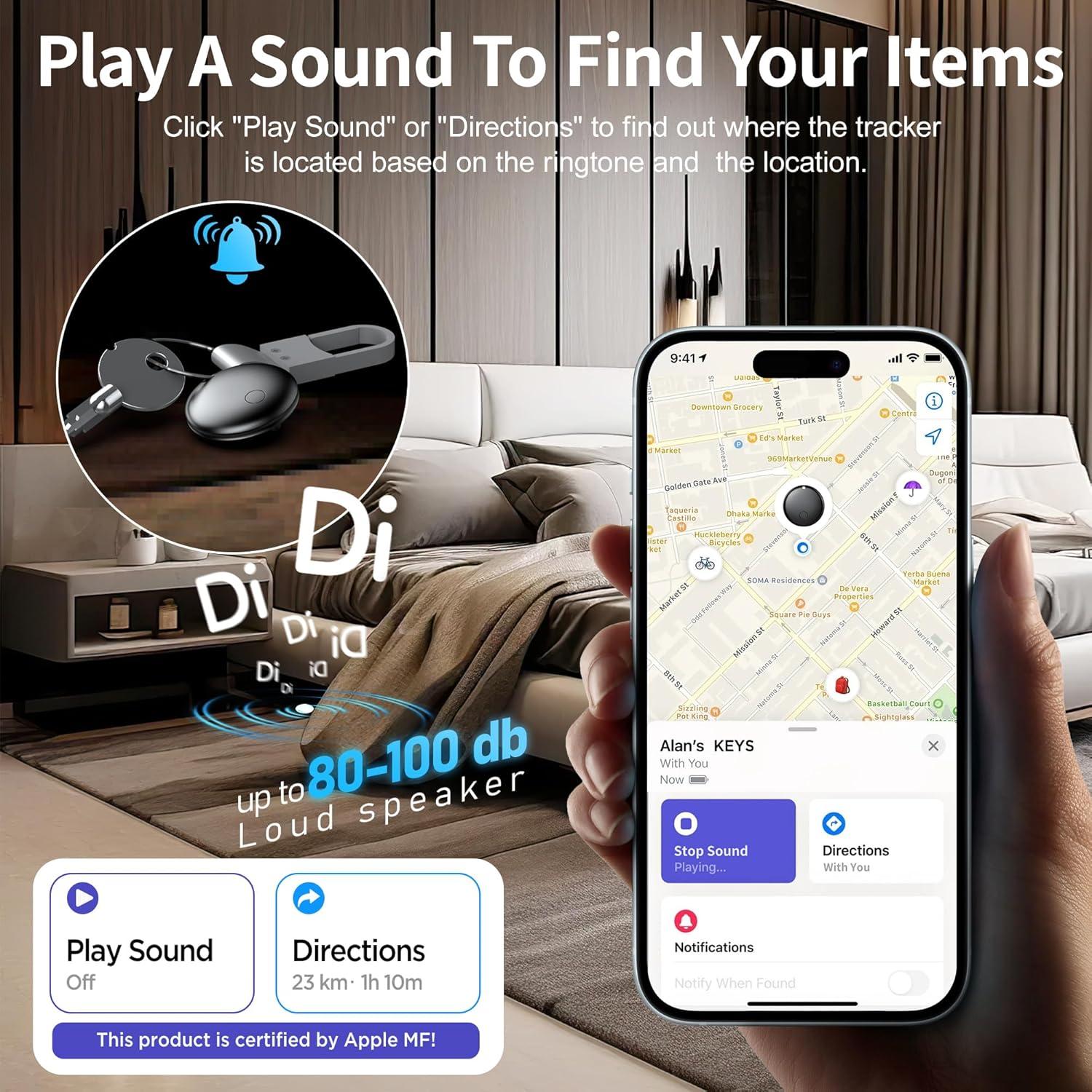 Etiquetas de Rastreo Bluetooth 2 Pack Negro - Apple Find My