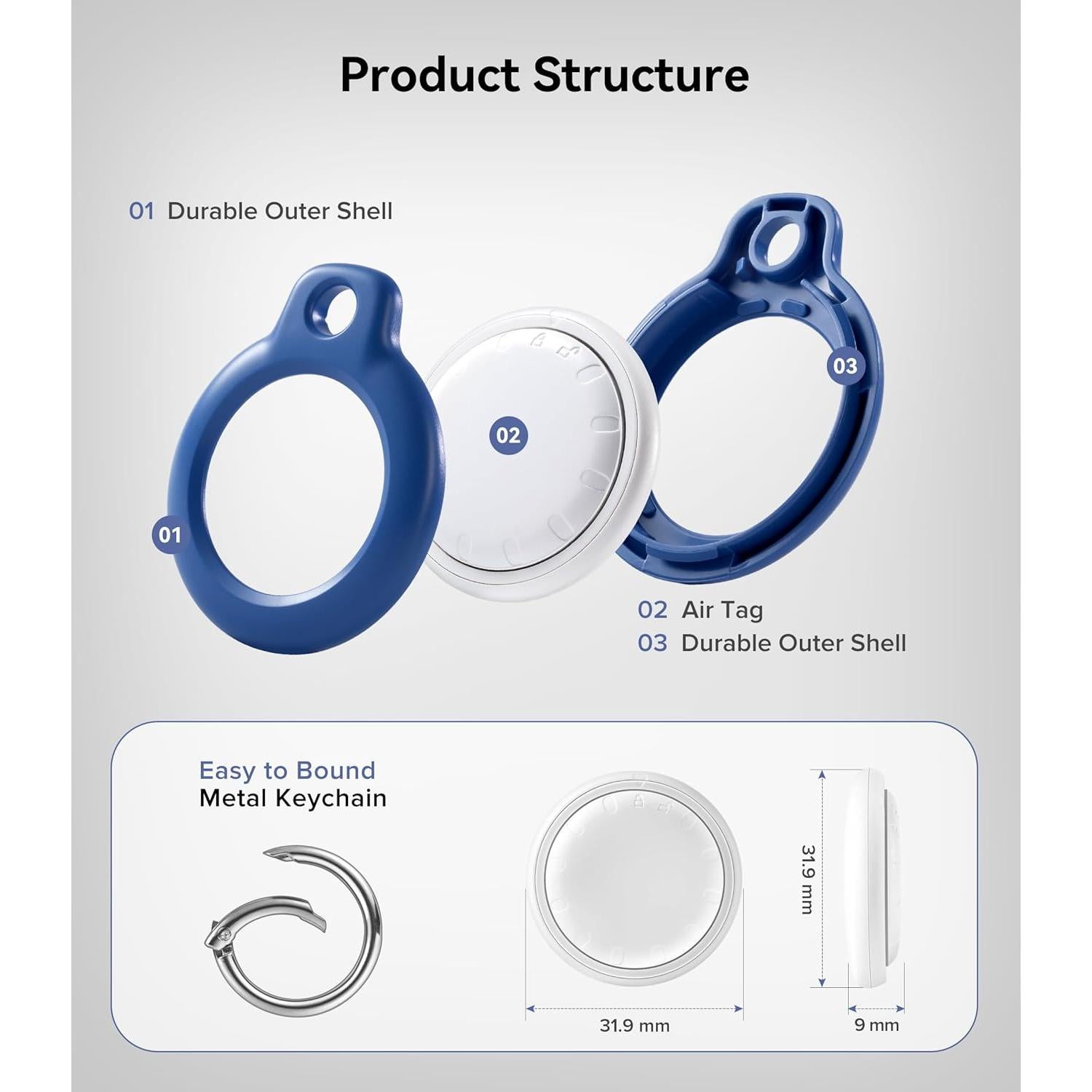 Rastreador Bluetooth Spotelo Mtg - Localizador de Llaves Azul