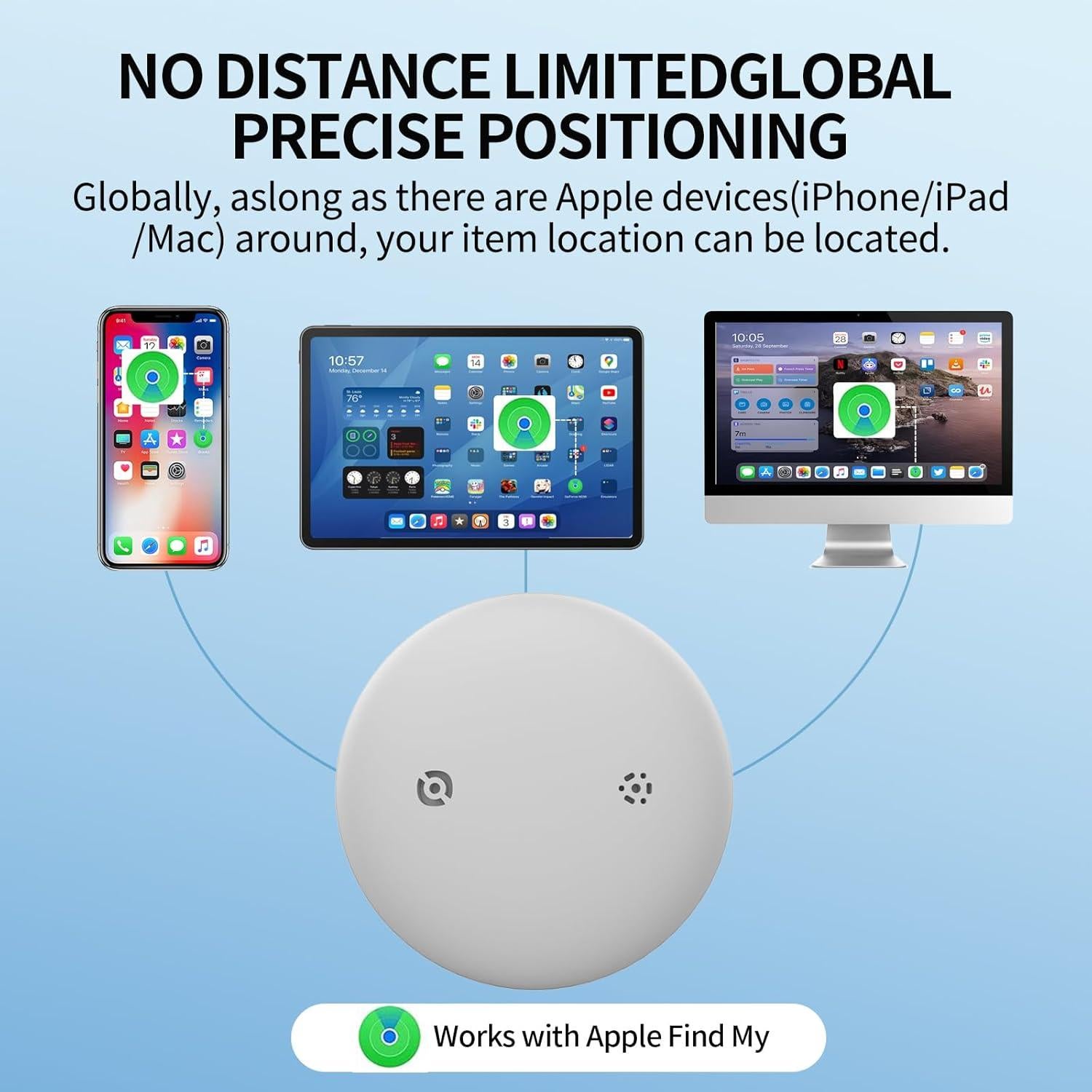 Rastreador Inteligente Ithuge - Compatible con Apple Find My