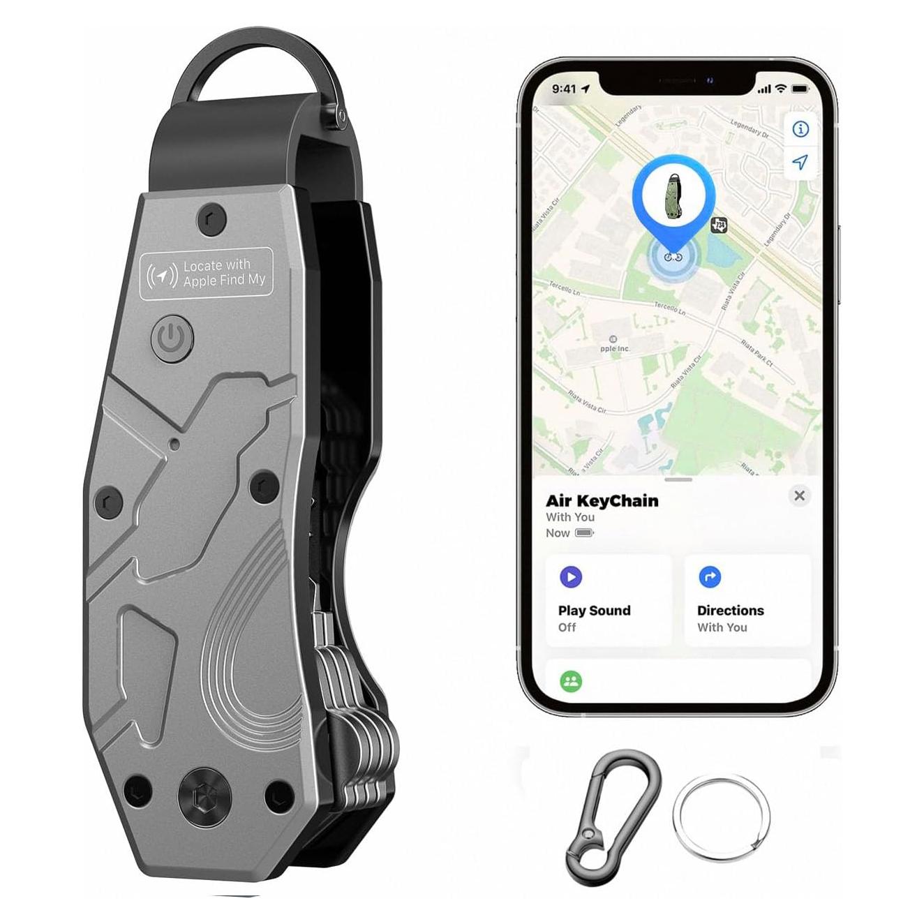 Llave de Aire Zeeker con Rastreador GPS y Find My - Gris