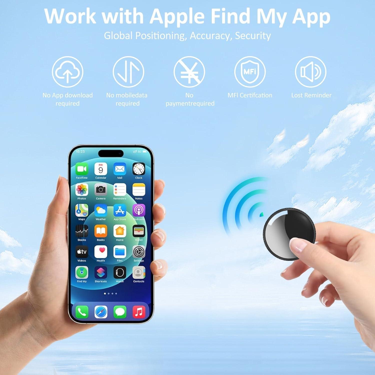 Etiquetas de Rastreo Bluetooth Apple Find My - Paquete de 2 Negro