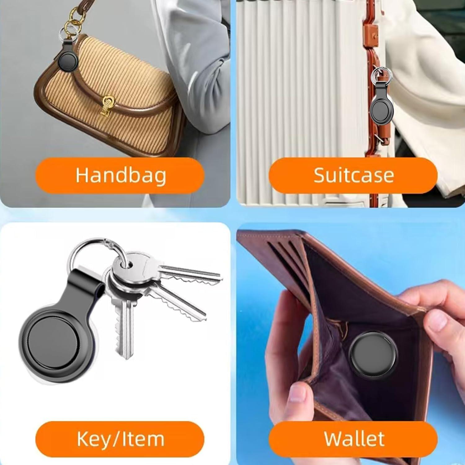 Etiquetas Rastreador Inteligente HYZUITDB 4 Paquete iOS Bluetooth Negro