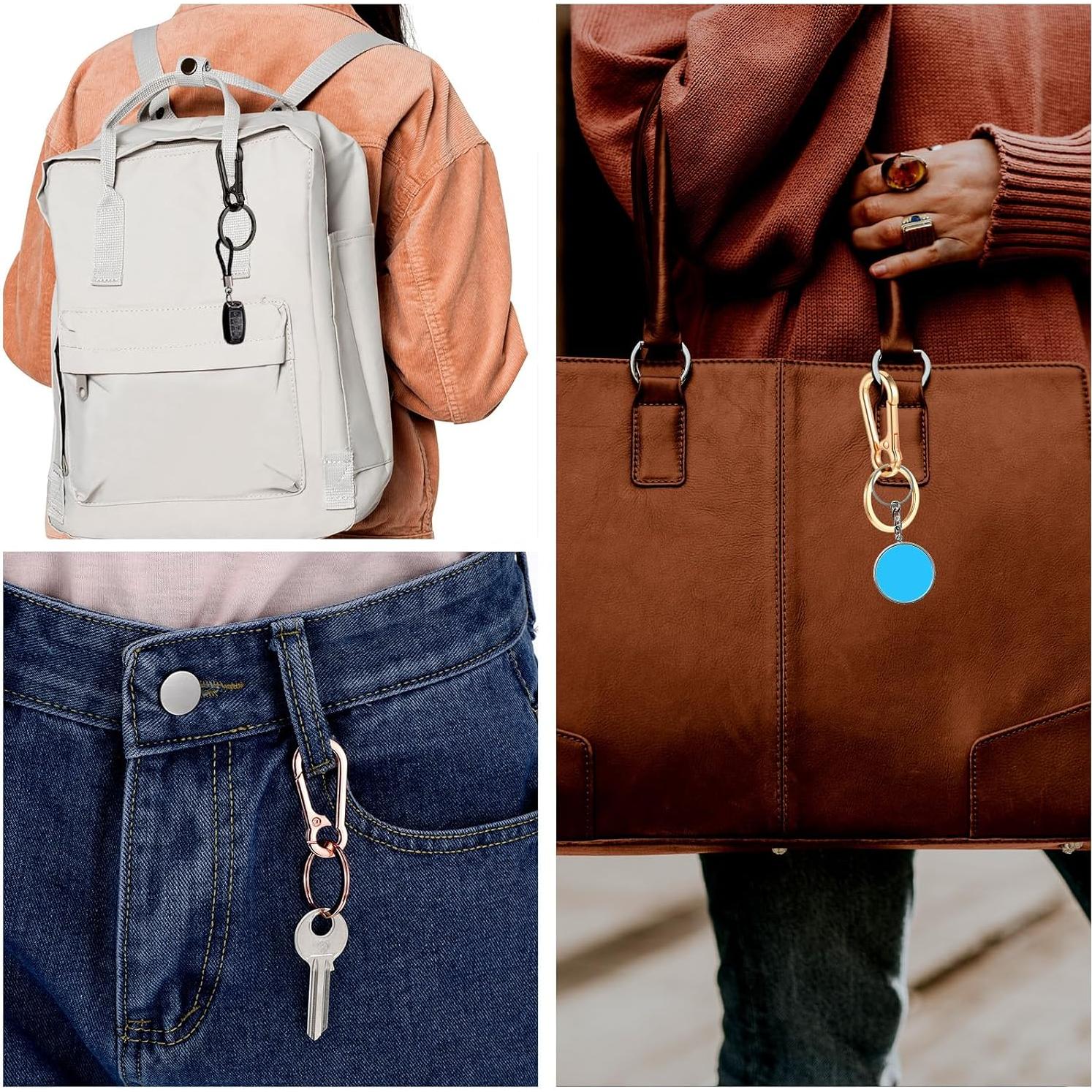 Ganchos para llaveros Mabor 3 Piezas Aleación Zinc Negro/Dorado/Rosa