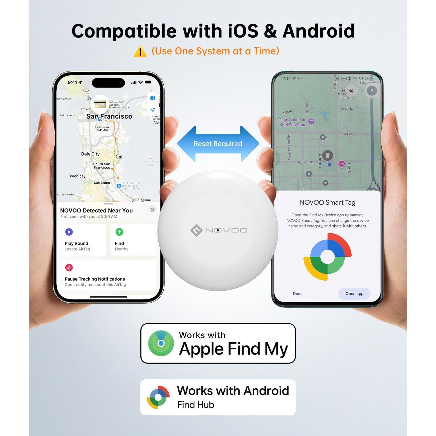Etiquetas de Seguimiento Bluetooth NOVOO Air - Paquete de 2