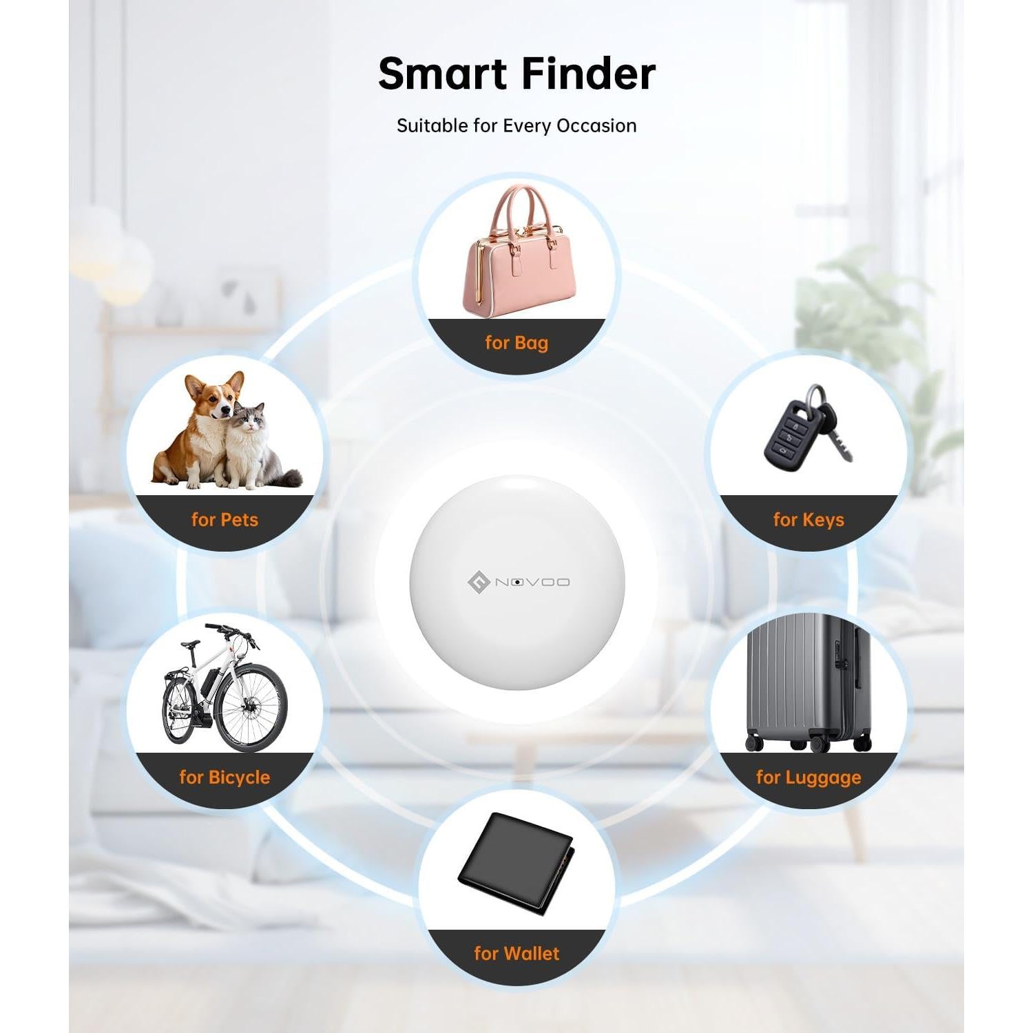 Etiquetas de Seguimiento Bluetooth NOVOO Air - Paquete de 2