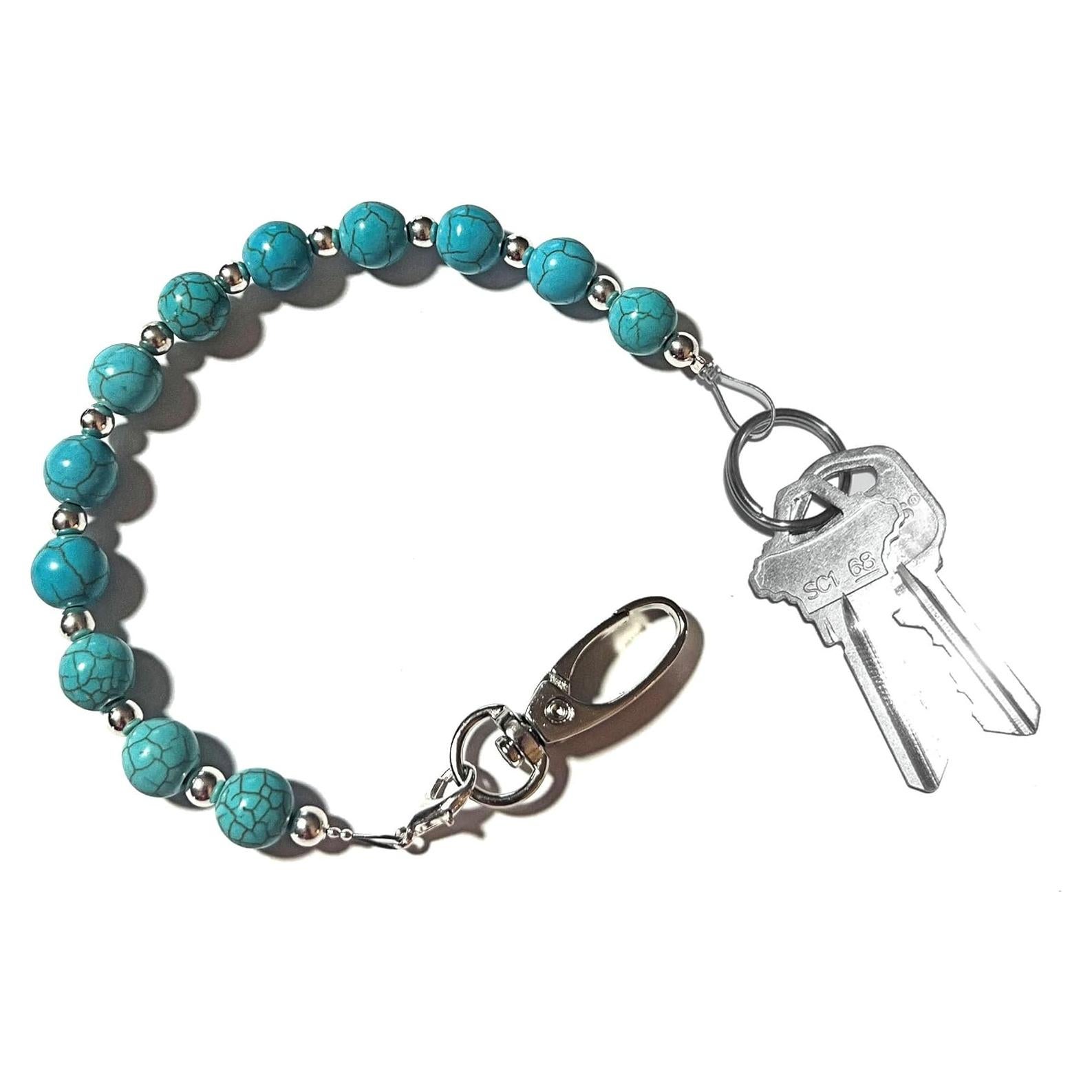 Porta Llaves de Perlas Hidden Hollow 30.48 cm Turquesa