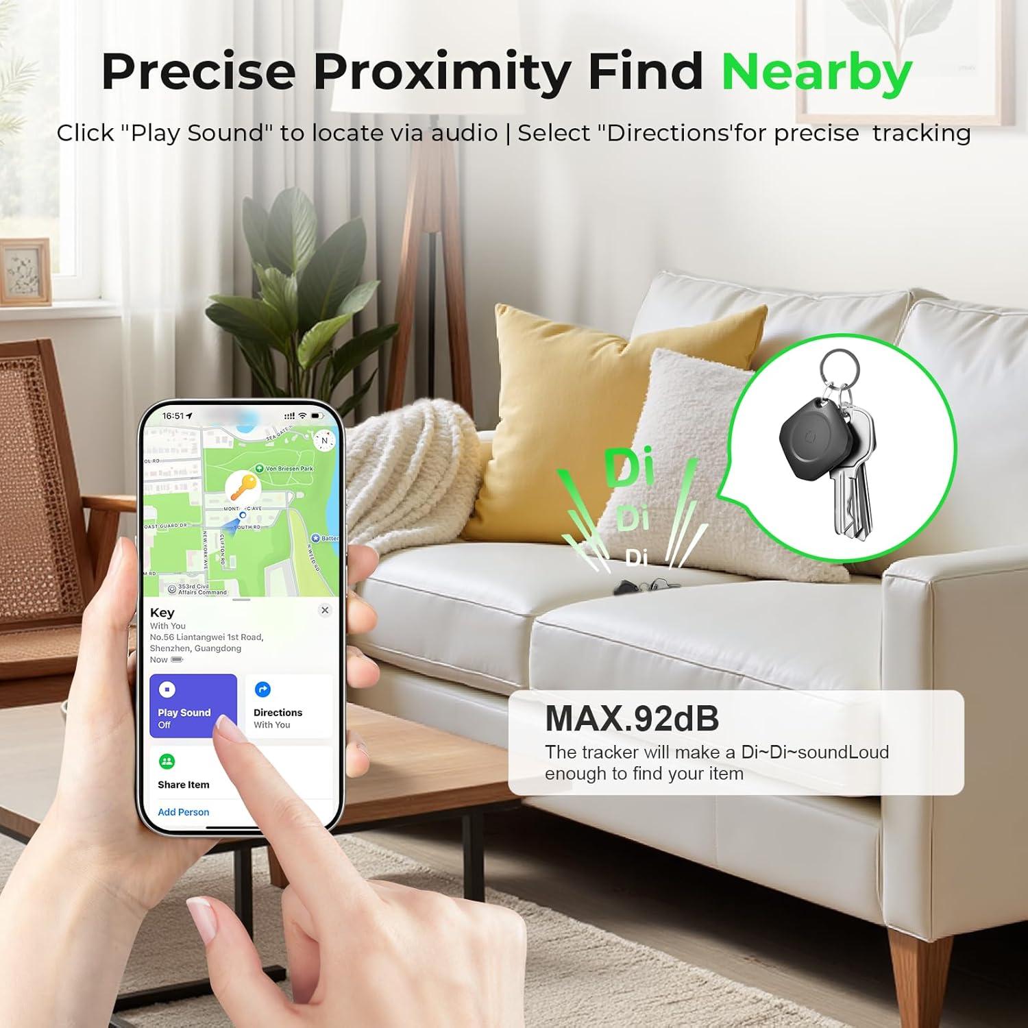 Etiquetas de Seguimiento WeTag 2 - Paquete de 4, Bluetooth, Negro