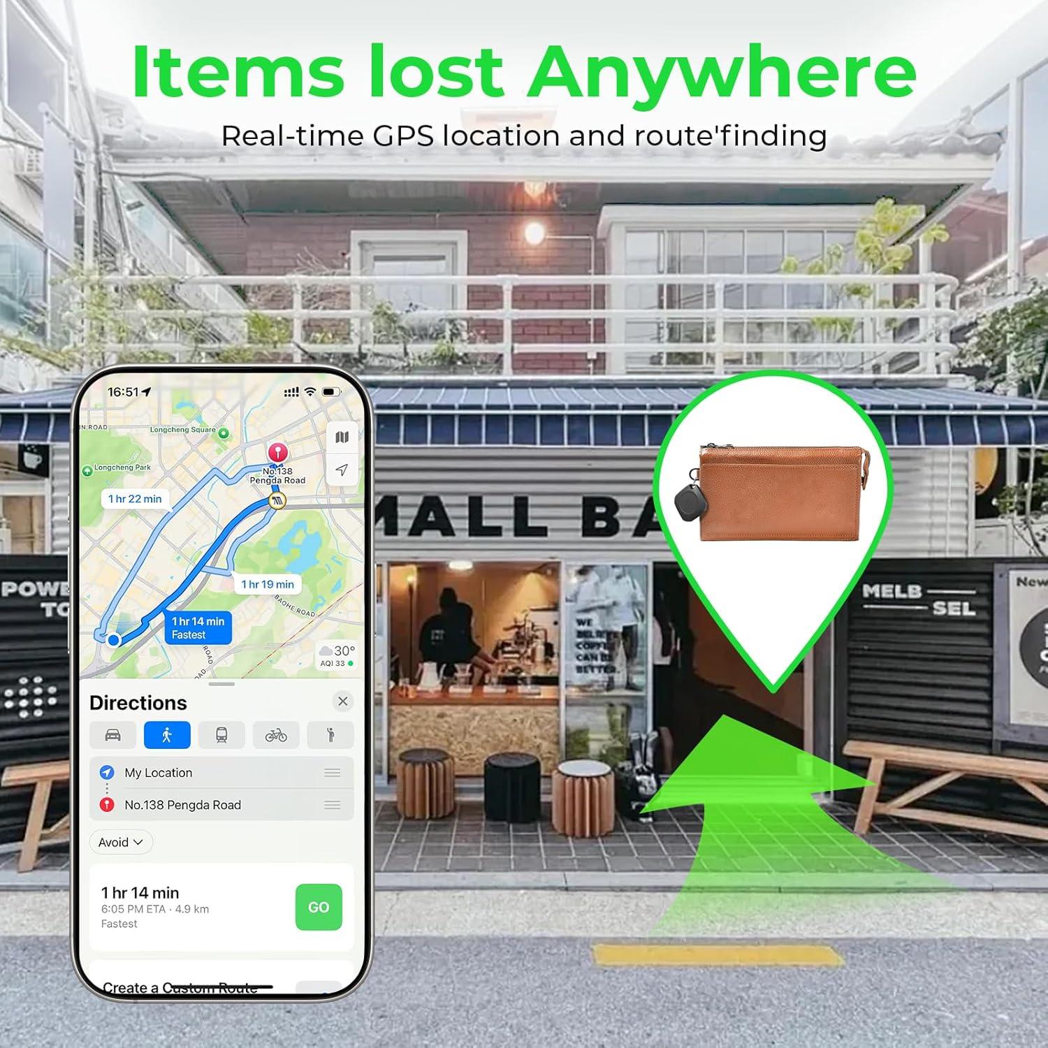 Etiquetas de Seguimiento WeTag 2 - Paquete de 4, Bluetooth, Negro