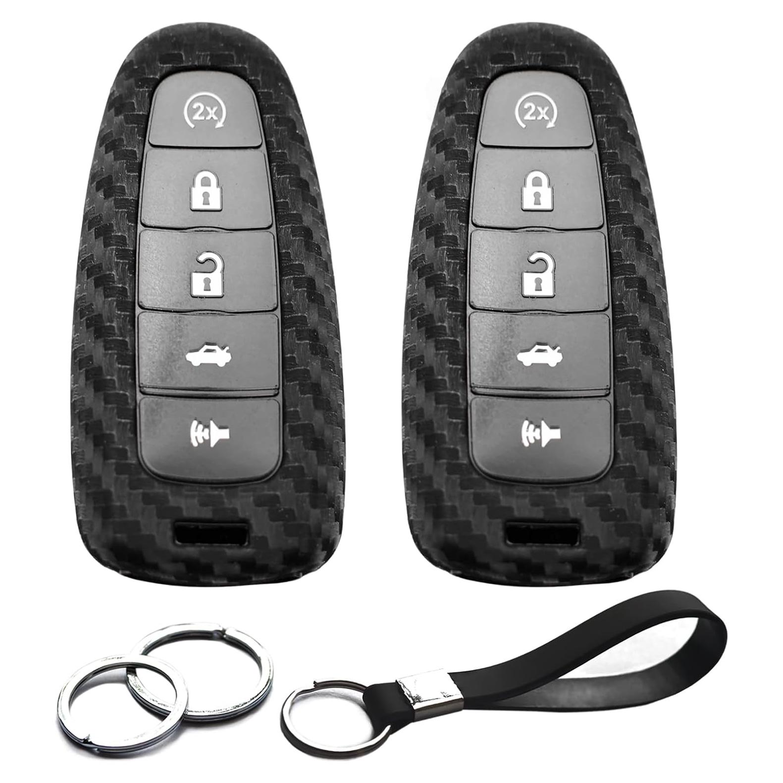 Funda de Llave para Ford INFIPAR Carbono 2 Pcs Ajuste Perfecto