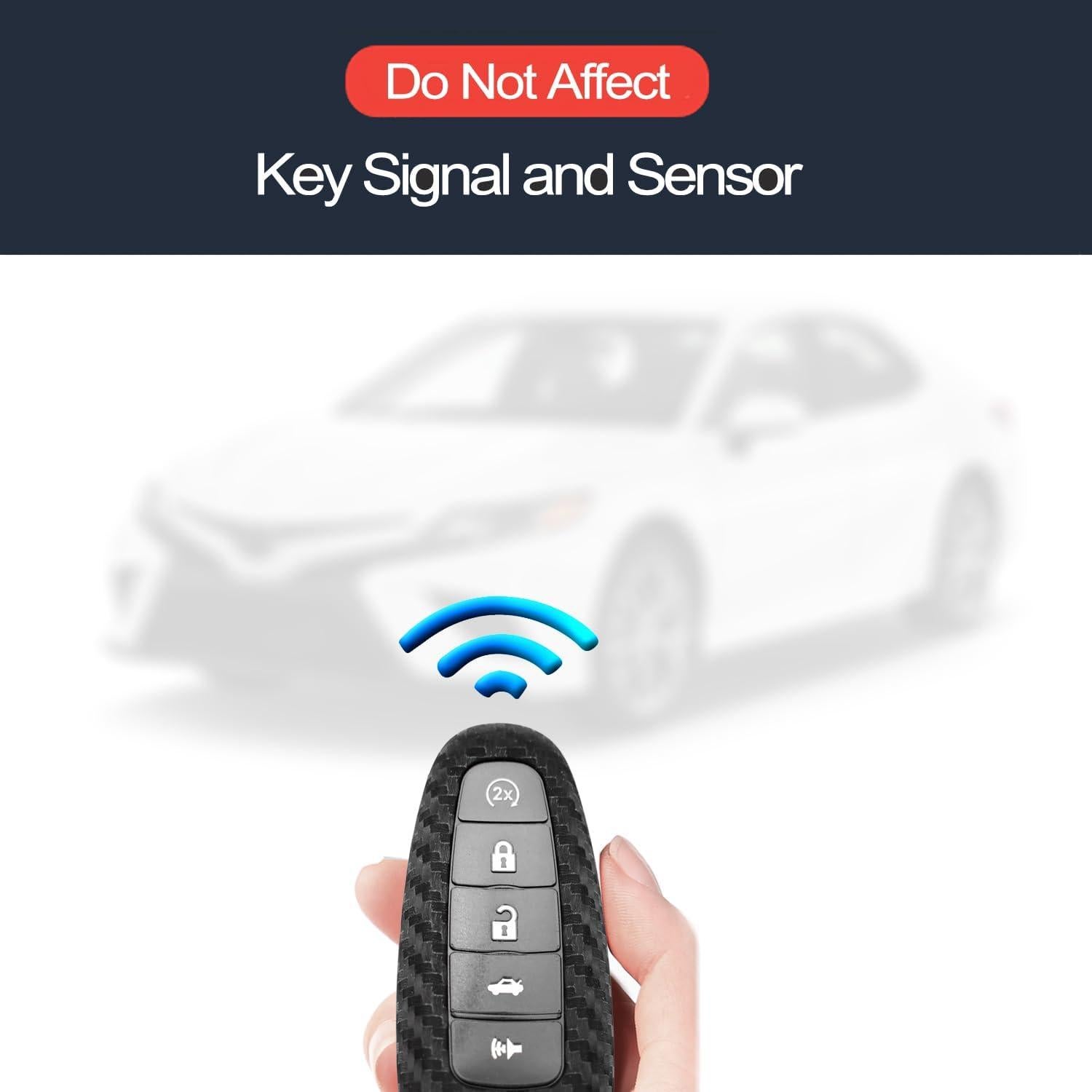 Funda de Llave para Ford INFIPAR Carbono 2 Pcs Ajuste Perfecto