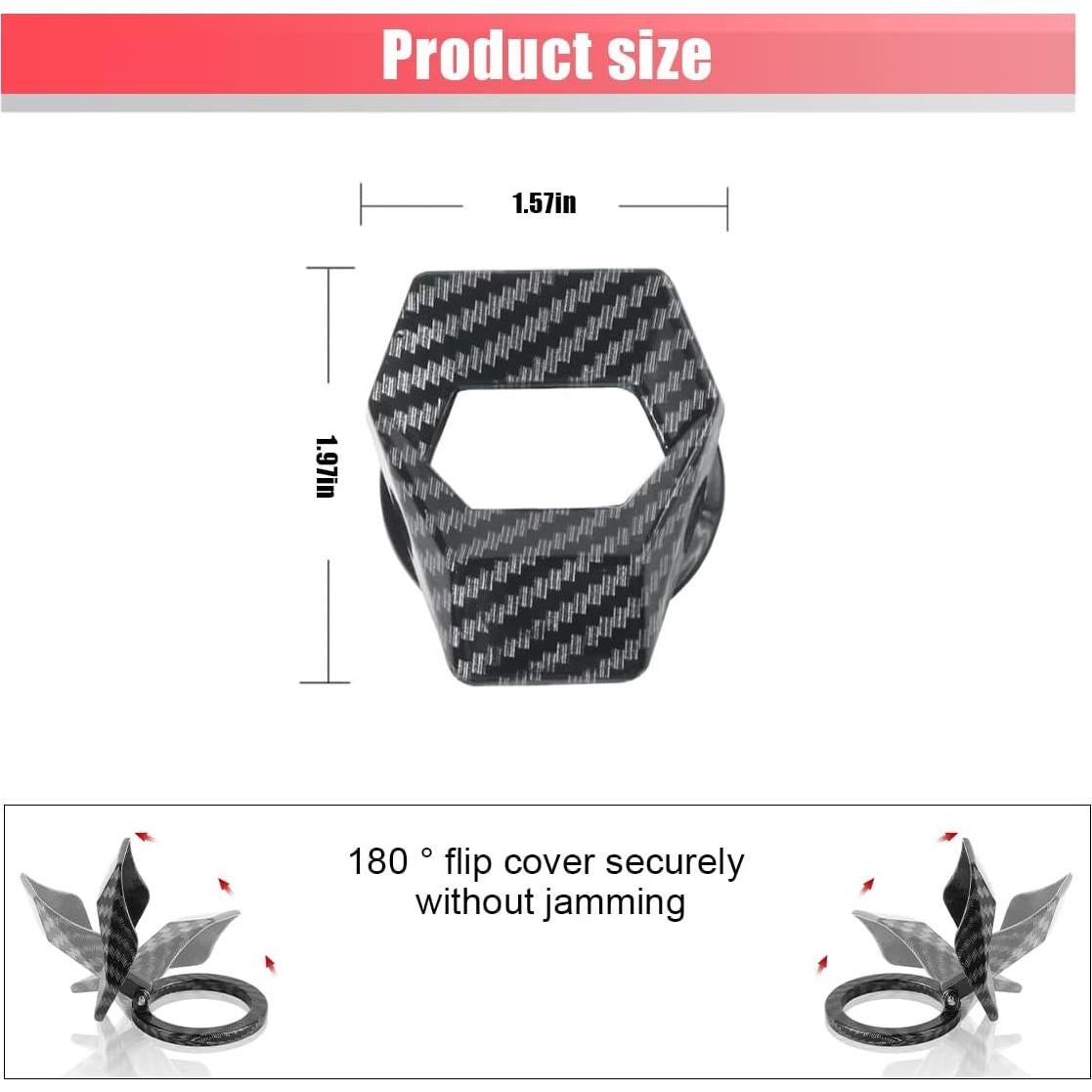 Cubierta de Botón de Inicio/Parada GLSOWEE Fibra de Carbono