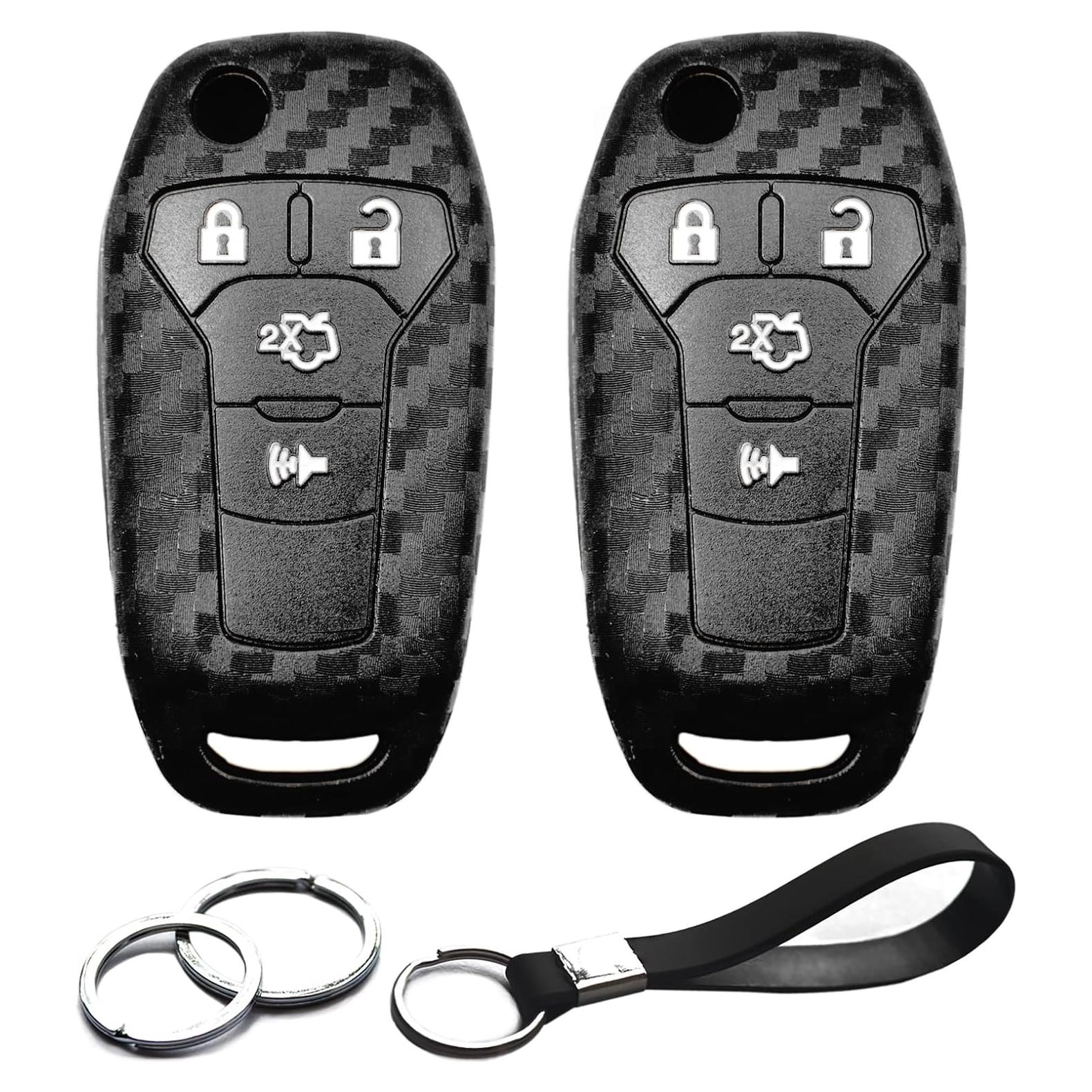 Funda de Llave para Ford INFIPAR IP1042 Fibra de Carbono 2pcs