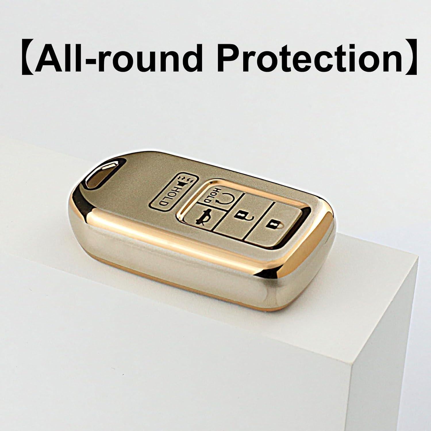 Cubierta de llavero Honda YUBOMT Dorado para Accord Civic