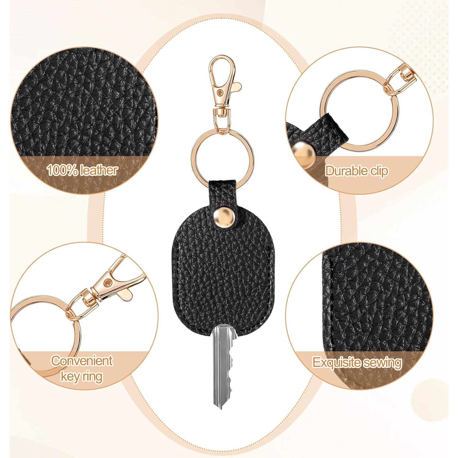 Funda de Llave de Coche de Cuero FdcLixuvol Universal Negra