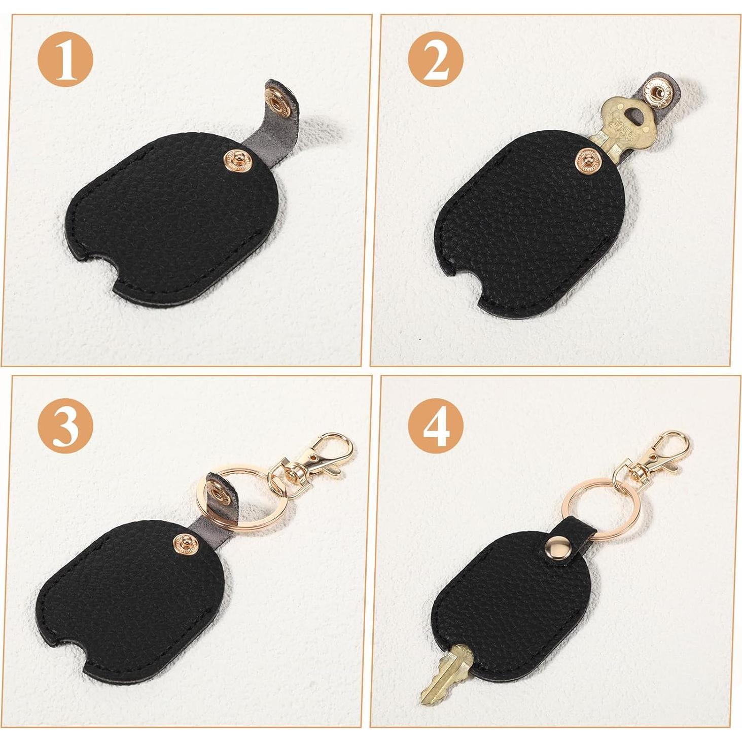 Funda de Llave de Coche de Cuero FdcLixuvol Universal Negra