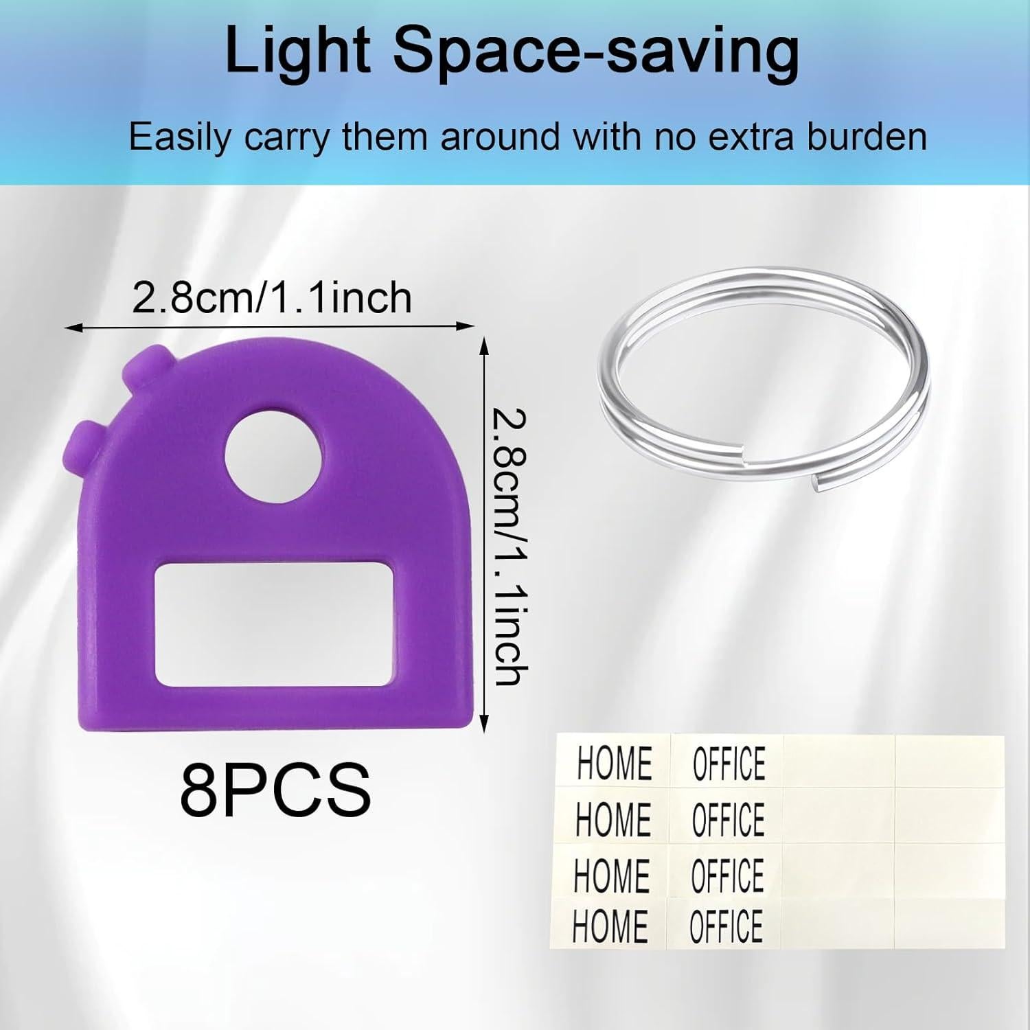 8 Fundas de Llave Silicona Loghohu Multicolor 2.8cm