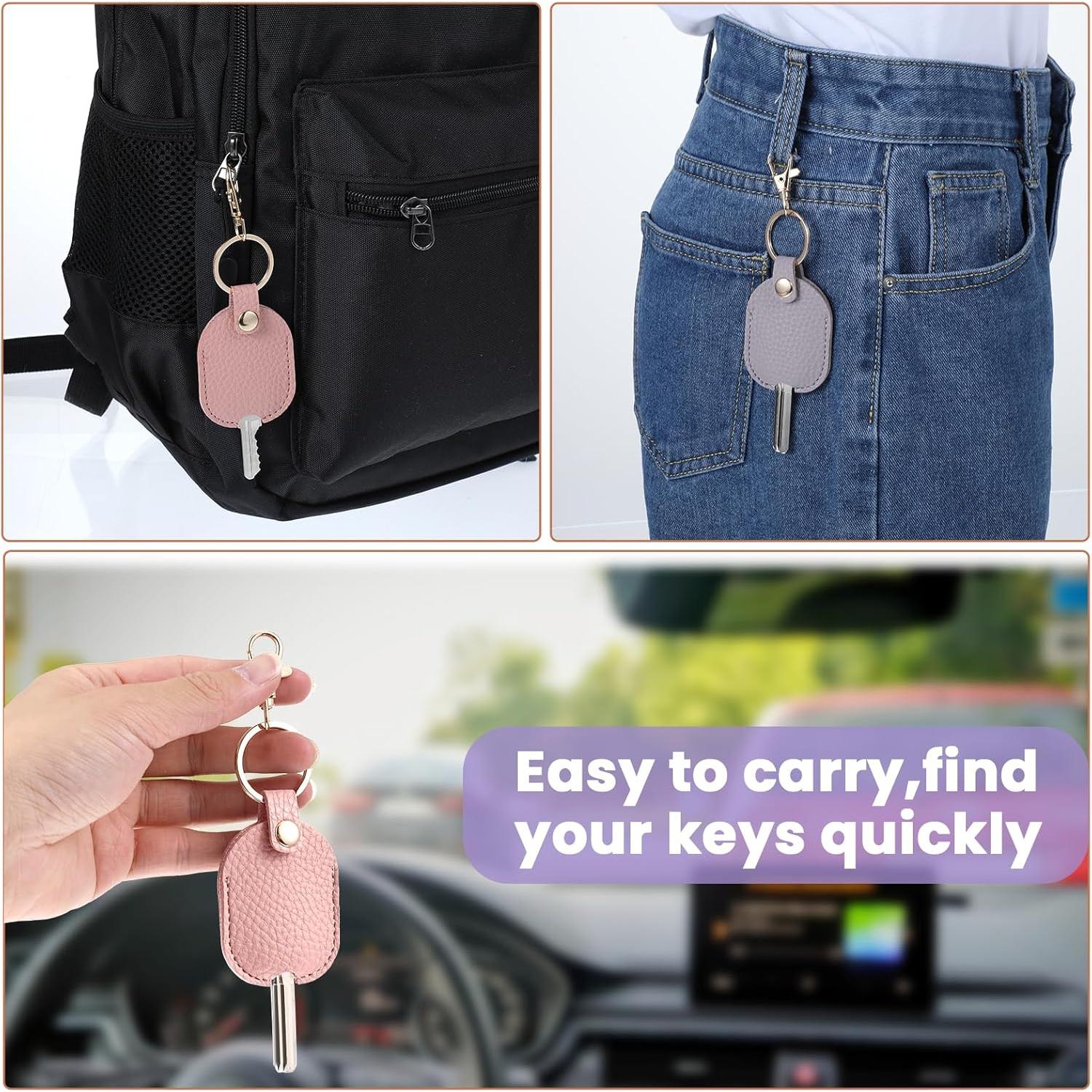 Cubiertas de Llave de Coche Classicseali 2 Piezas PU Rosa/Púrpura