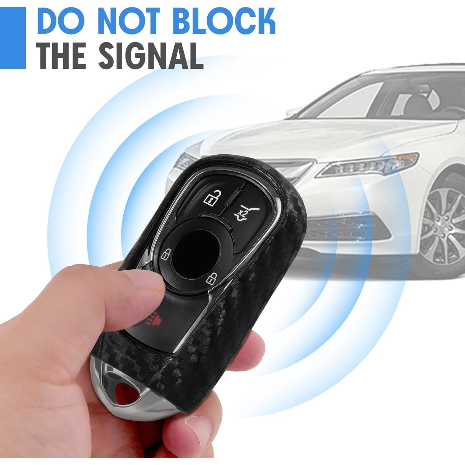 Funda de Llave Silicona Fibra de Carbono WORCAS Buick Universal