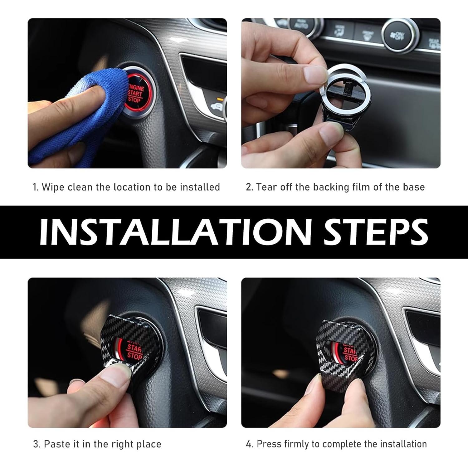 Cubierta Protectora Botón de Inicio Ferianl Fibra de Carbono