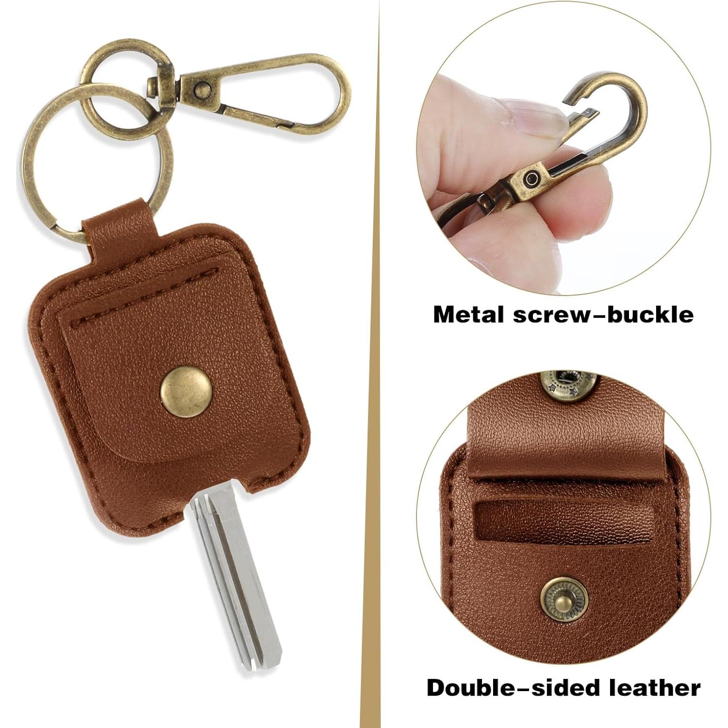 Funda de Llave de Coche Gjinxi PU Vintage 2 Pcs 13x4.5cm