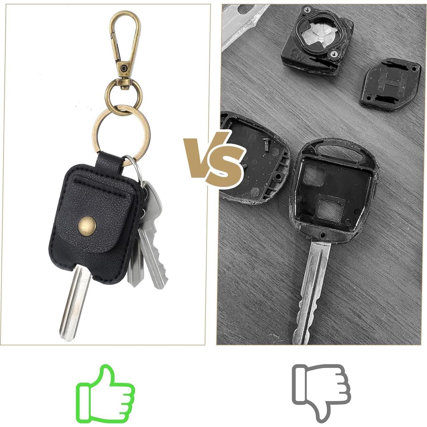 Funda de Llave de Coche Gjinxi PU Vintage 2 Pcs 13x4.5cm