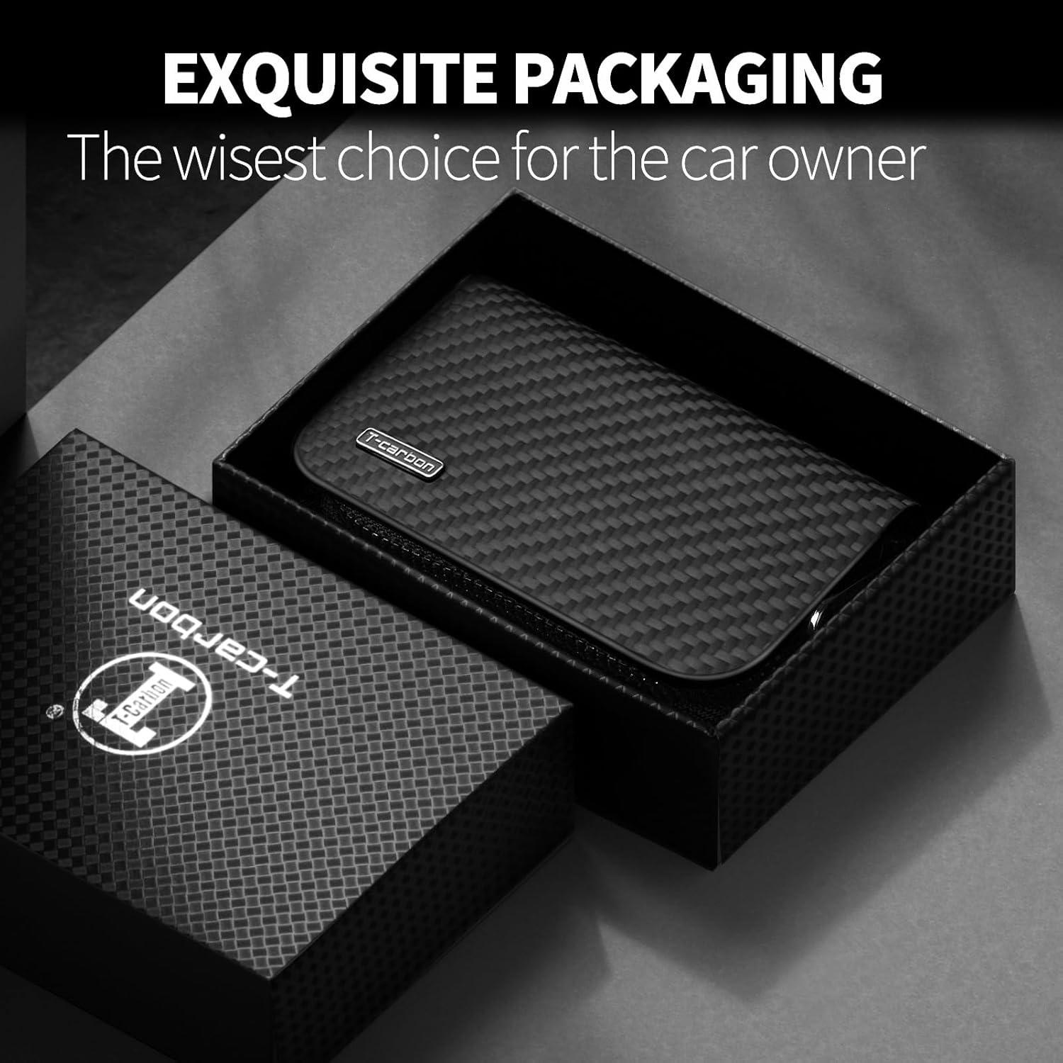 Funda de Llave de Coche T-carbon Universal de Fibra de Carbono