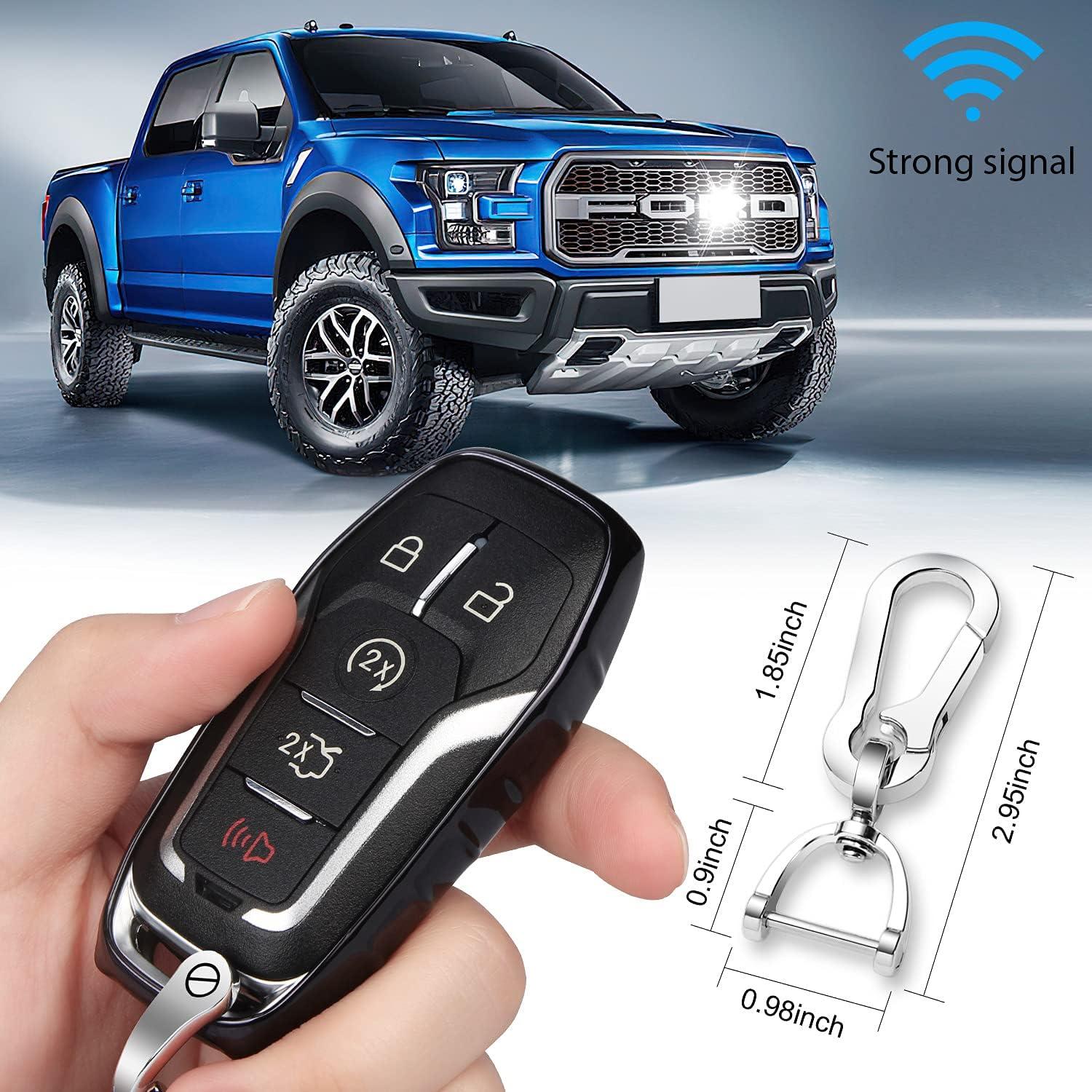 Funda de Llave TPU QBUC para Ford Fusion F-150 Mustang Negro